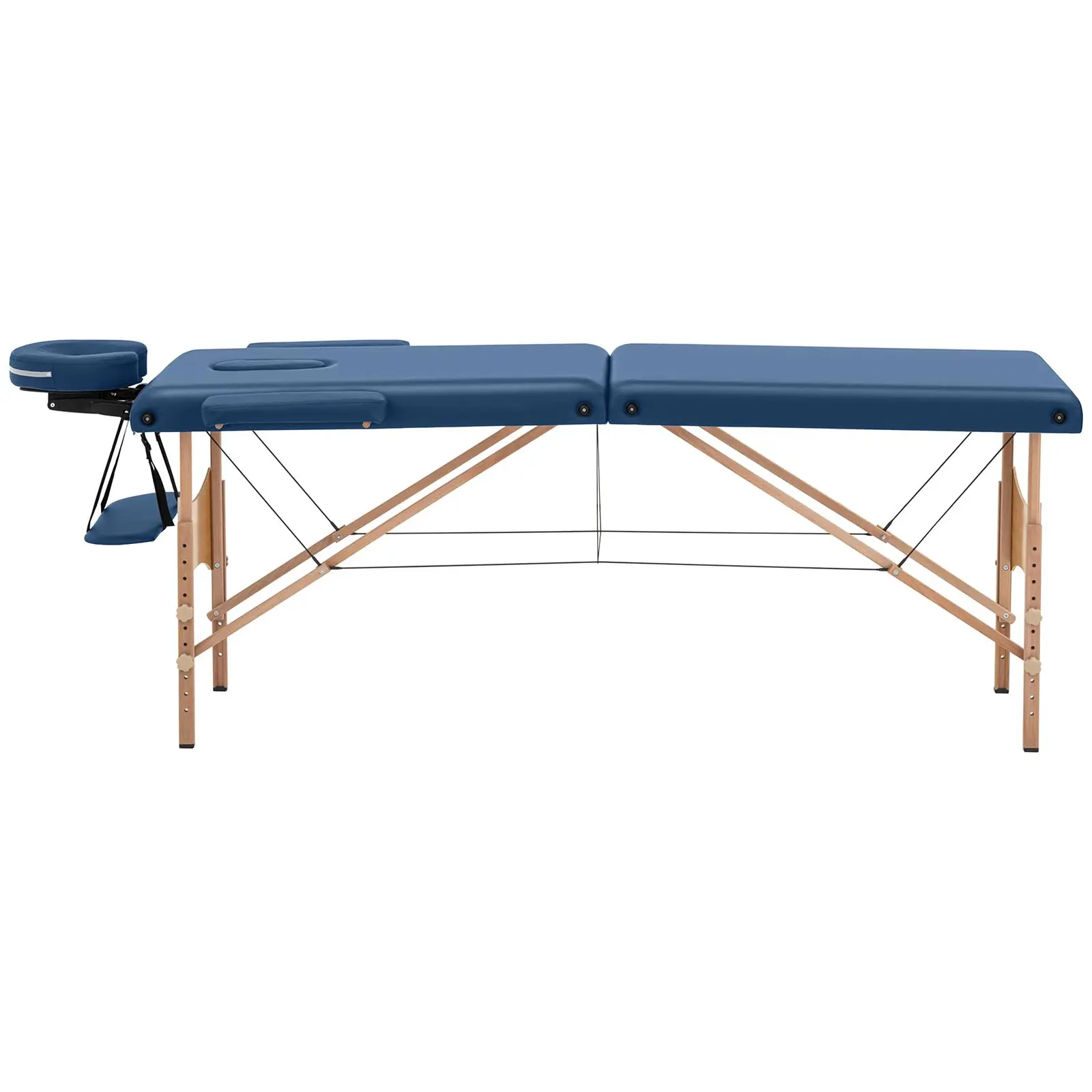 Składany stół do masażu - 185 x 60 x 63-86 cm - 227 kg - Niebieski