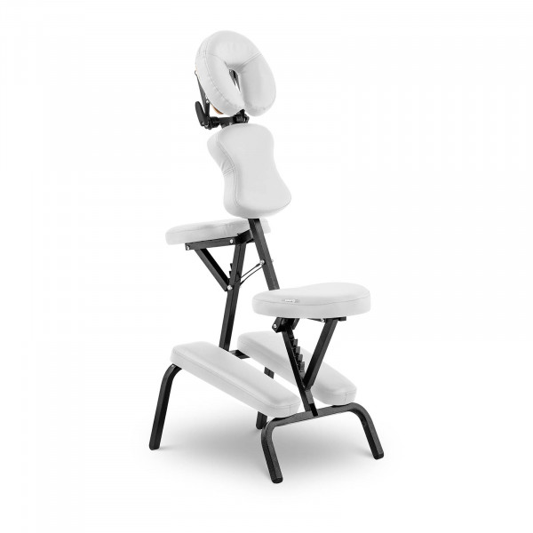 Krzesło do masażu - składane - 26 x 46 x 104 cm - 130 kg - Biały