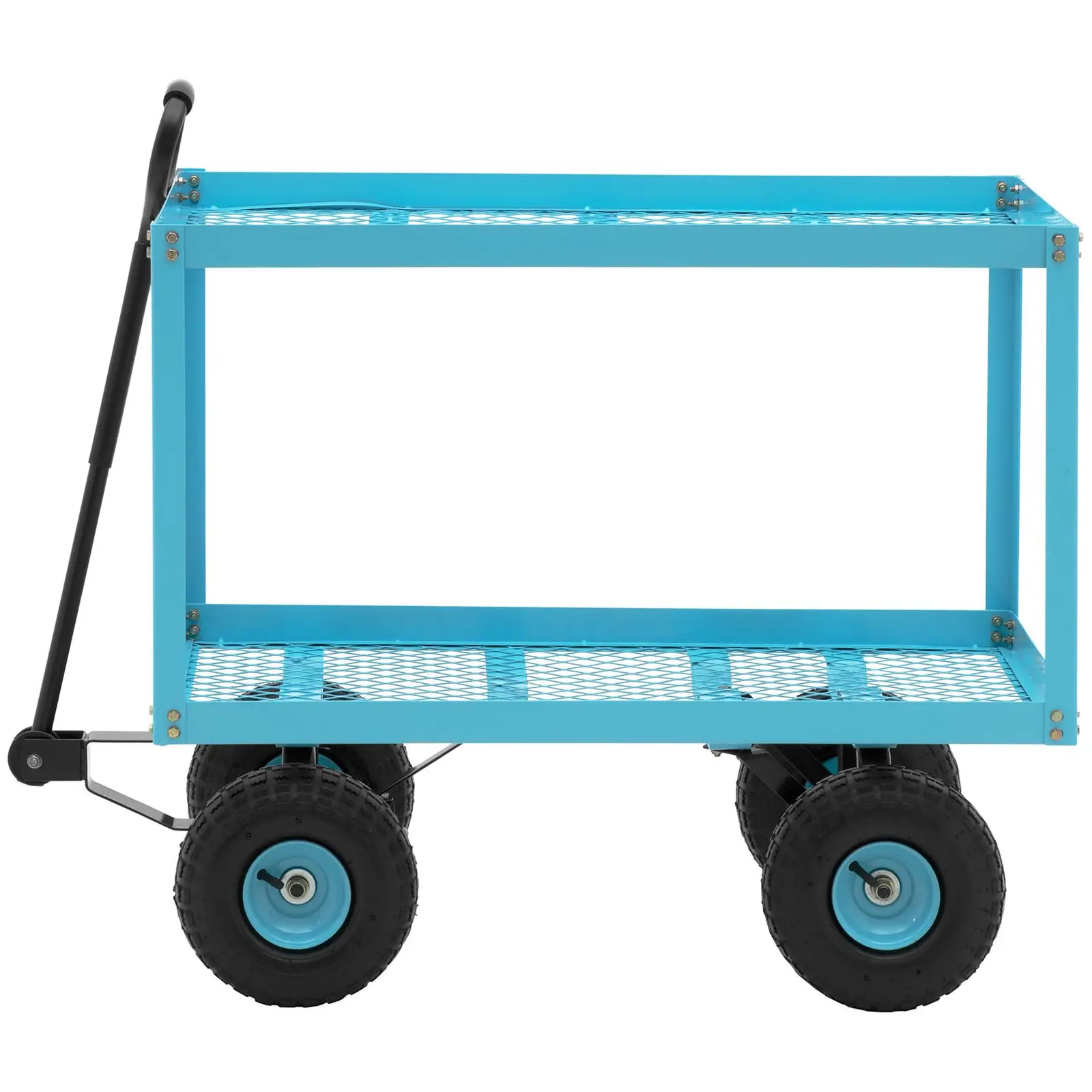 Wózek ogrodowy - 150 kg - 2 półki z siatki