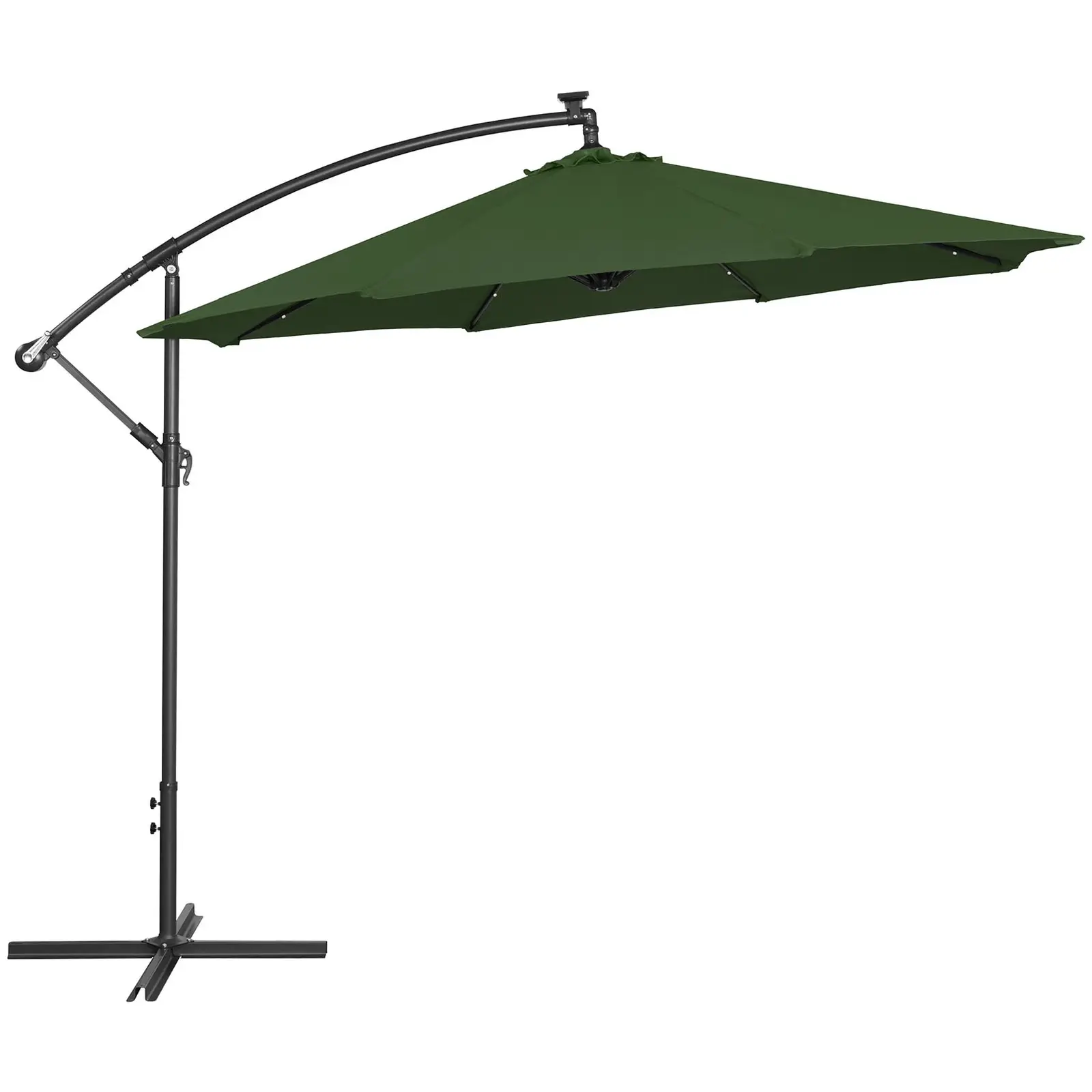 Parasol ogrodowy wiszący - Ø300 cm - zielony - LED