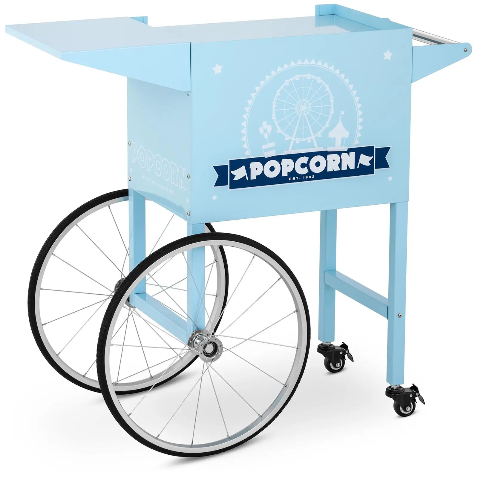 Wózek do popcornu - 51 x 37 cm - niebieski
