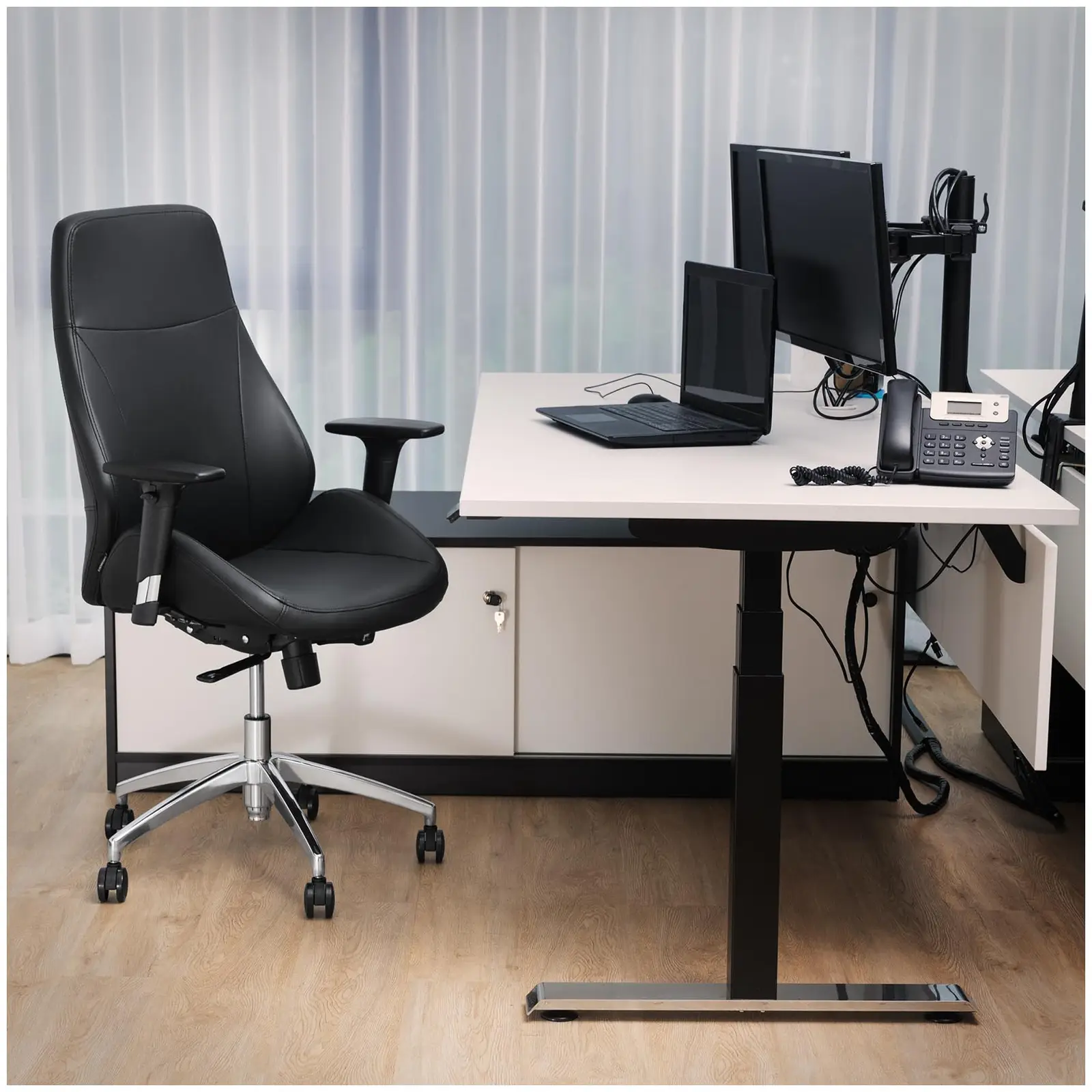 Fotel biurowy - tapicerowany - 150 kg