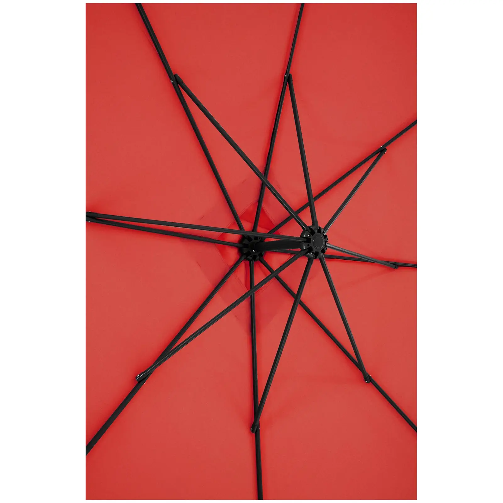 Parasol ogrodowy wiszący - czerwony - kwadratowy - 250 x 250 cm - uchylny