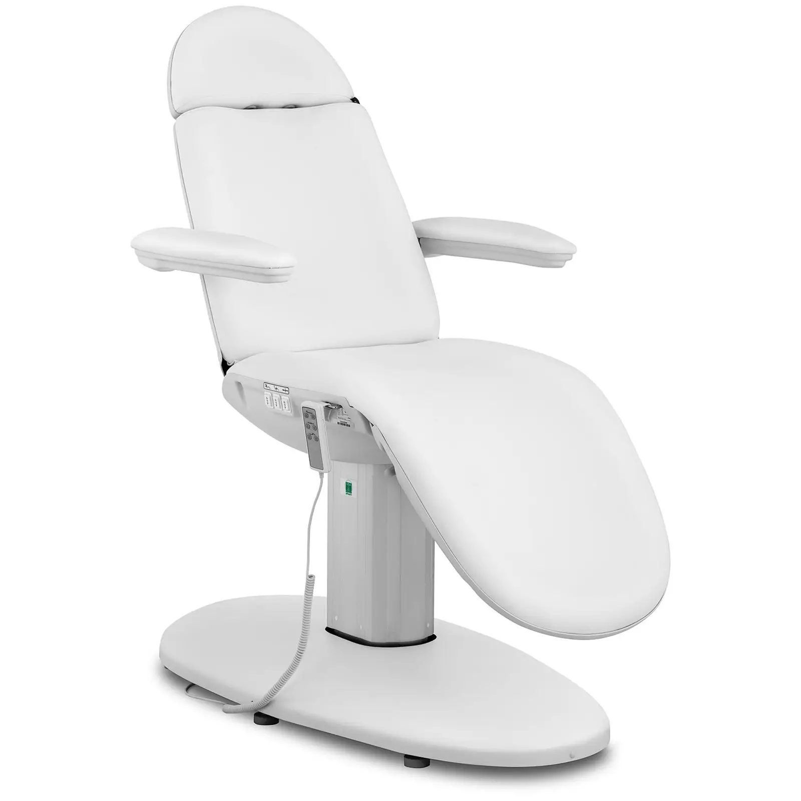 Fotel kosmetyczny - 192 x 80 x 65 cm - 175 kg - Biały