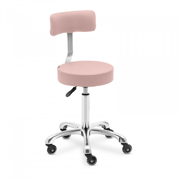 Krzesło kosmetyczne - 540 - 720 mm - pudrowy róż