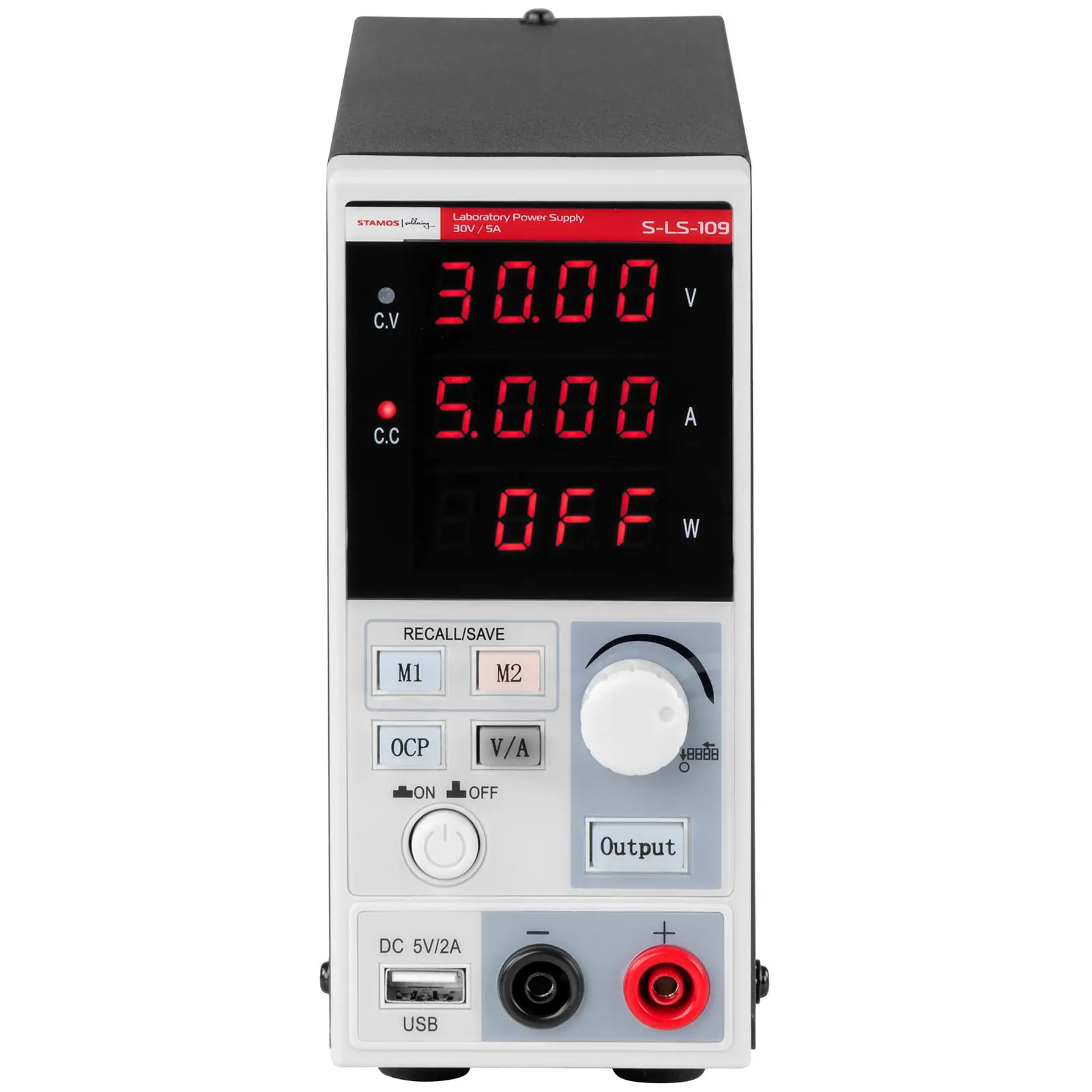 Zasilacz laboratoryjny - 0-30 V - 0-5 A - 150 W - 2 przyciski pamięci
