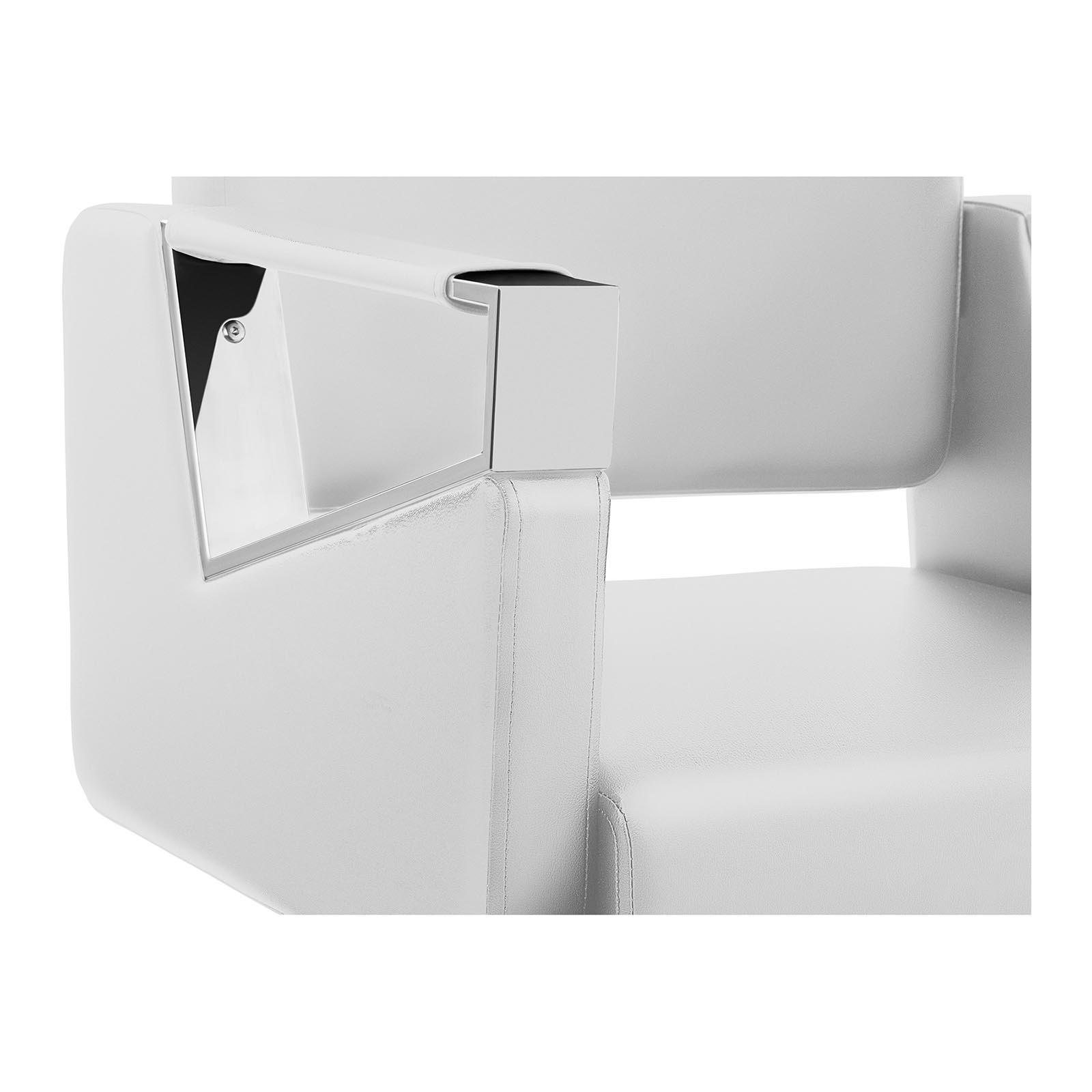 Zestaw Fotel fryzjerski Physa Bristol biały + Podnóżek ze stali nierdzewnej - przykręcany