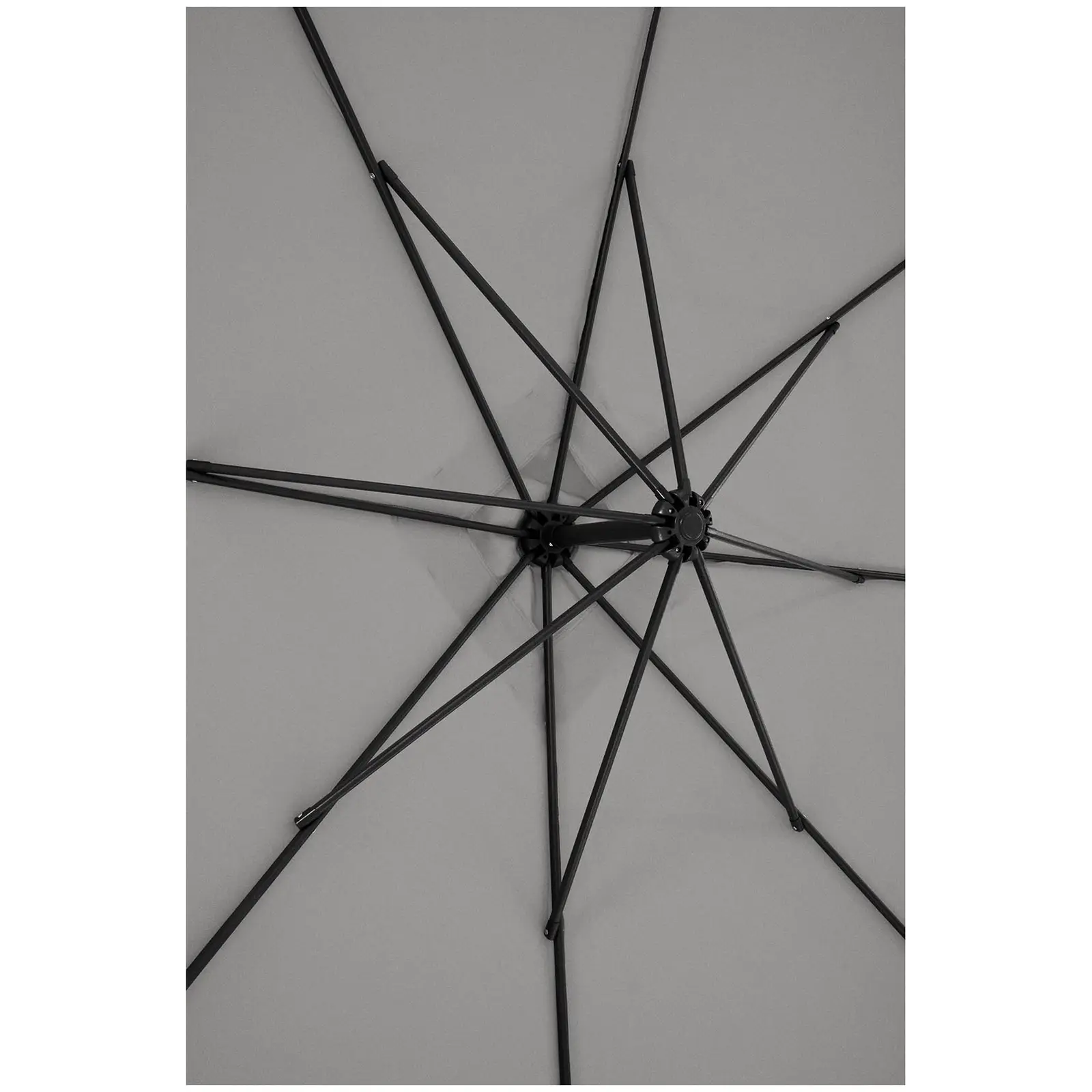 Parasol ogrodowy wiszący - ciemnoszary - kwadratowy - 250 x 250 cm - uchylny