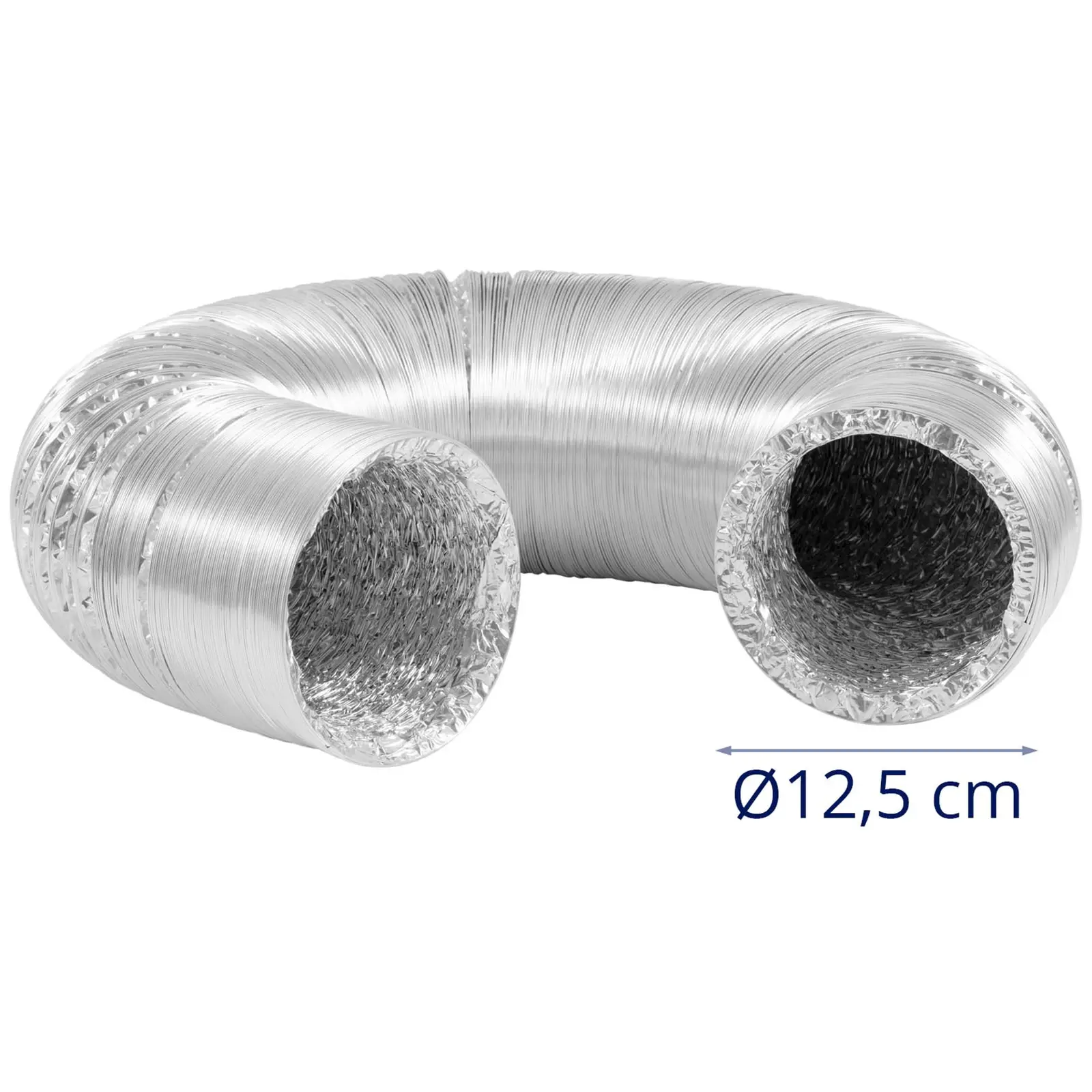 Wąż do wentylatora przemysłowego - Ø125 mm - długość 10 m - aluminium