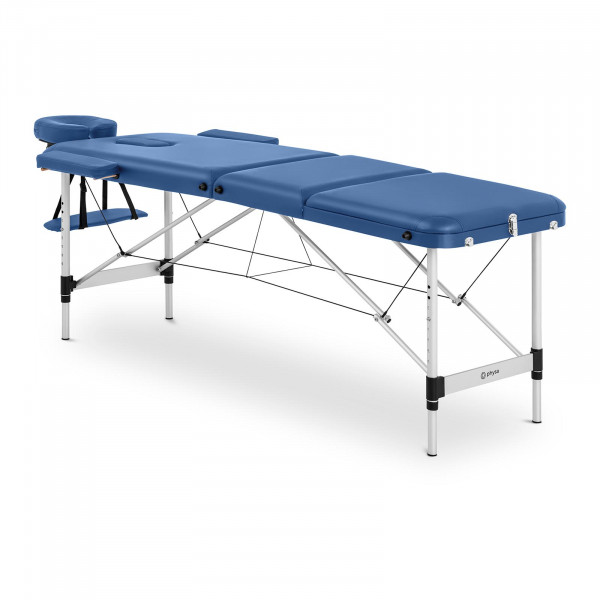Składany stół do masażu - 185 x 60 x 60 - 81 cm - 180 kg - Niebieski