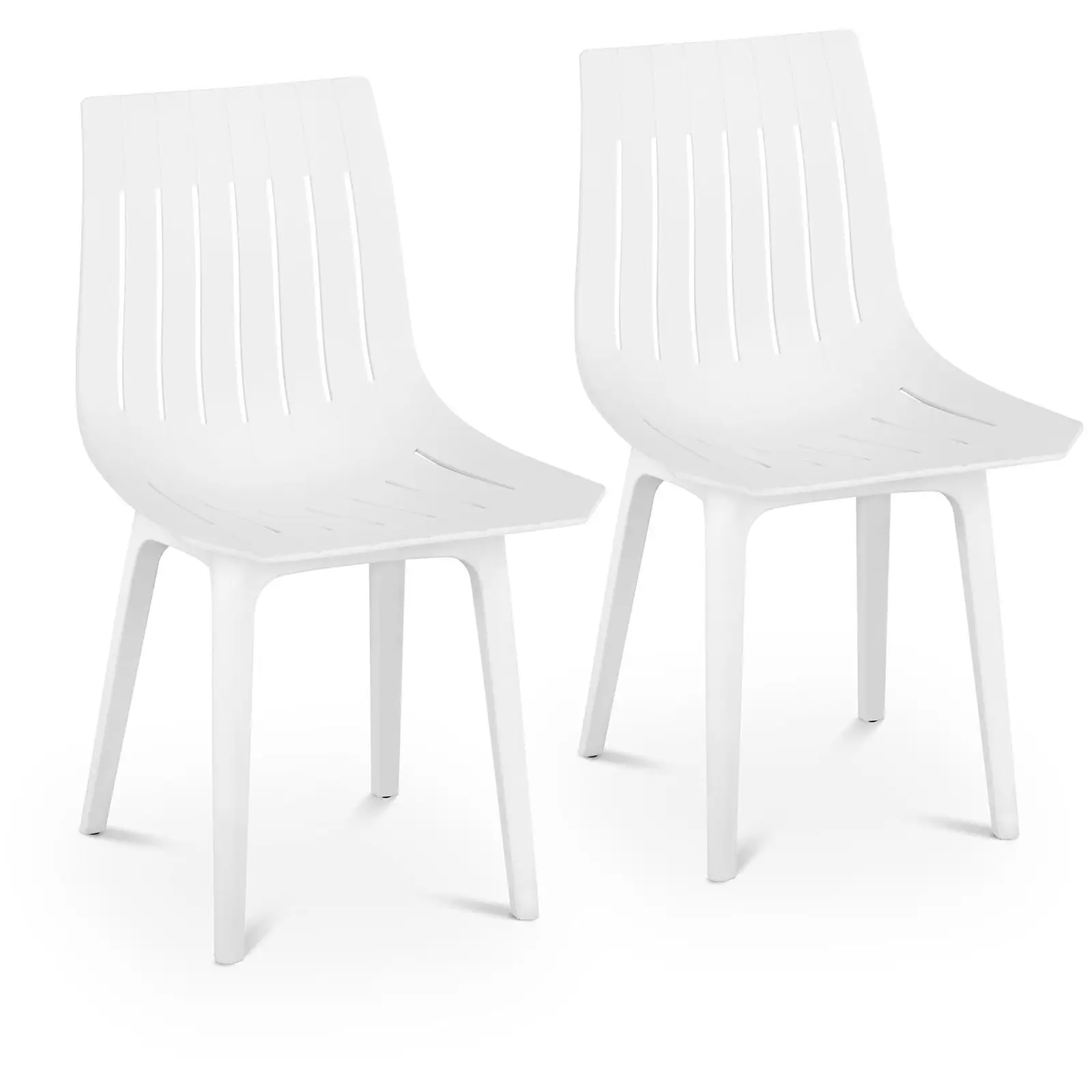 Outlet Krzesło - białe - do 150 kg - 2 szt.