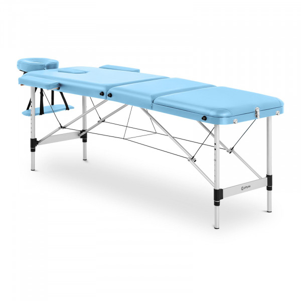 Składany stół do masażu - 185 x 60 x 60-81 cm - 180 kg - Turkusowy