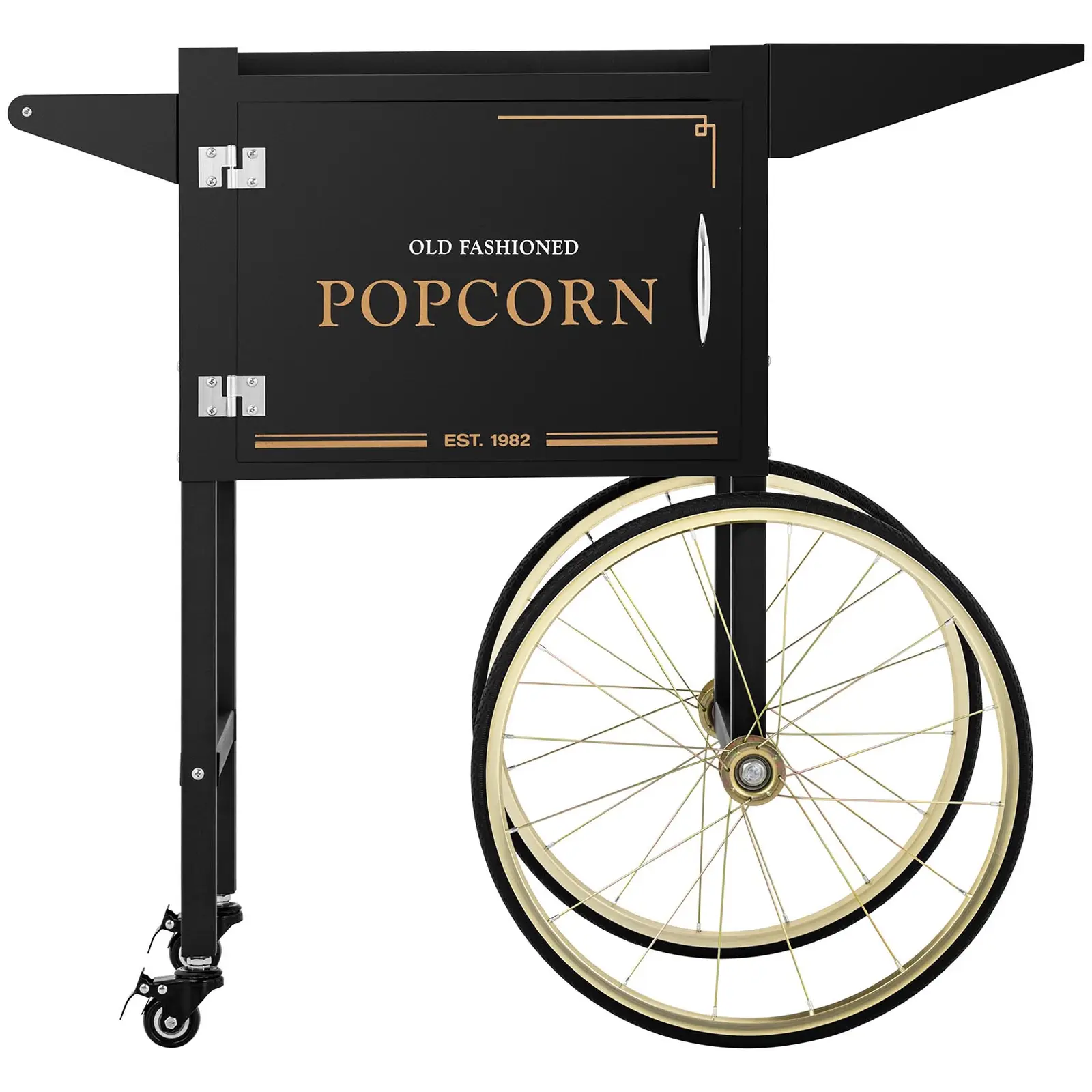 Wózek do popcornu - 51 x 37 cm - czarno-złoty