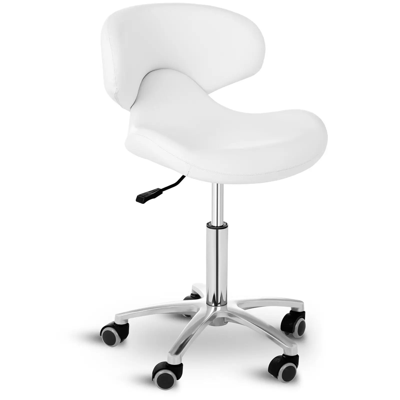 Krzesło kosmetyczne - 440-570 mm - 150 kg - Biały