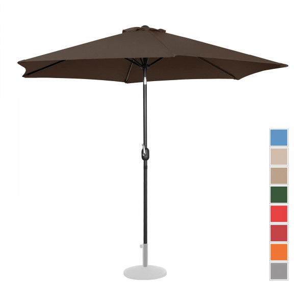 Parasol ogrodowy stojący - Ø300 cm - brązowy