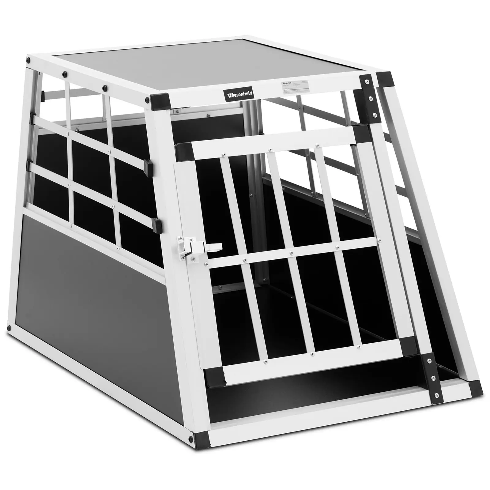 Transporter dla psa - aluminiowy - kształt trapezu - 55 x 70 x 50 cm