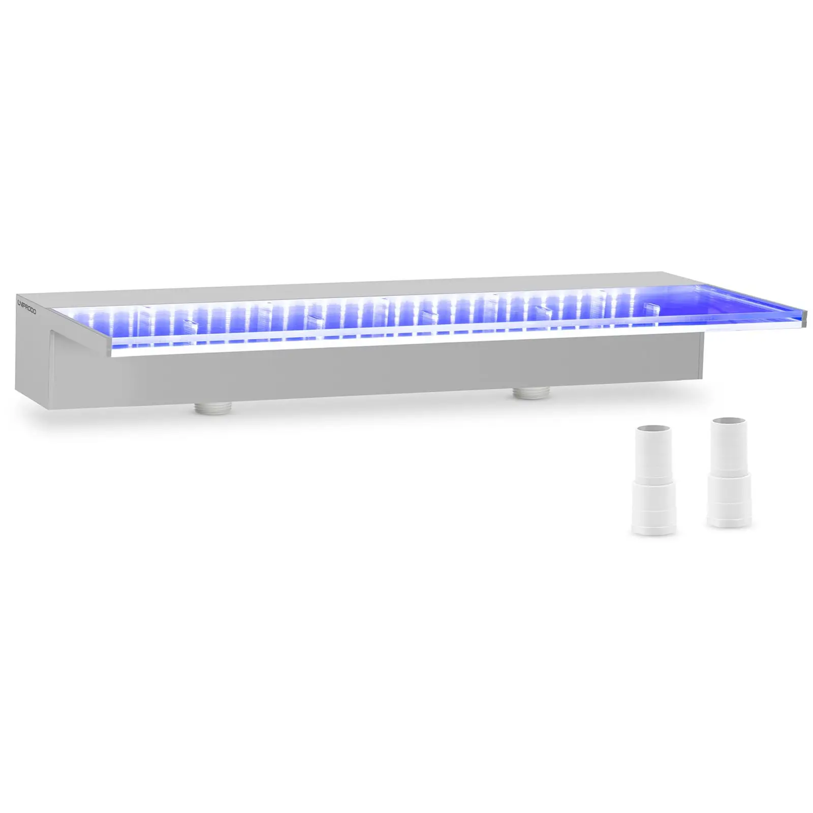 Wylewka wodospadowa - 60 cm - oświetlenie LED - niebieski/biały - wypływ wody 135 mm