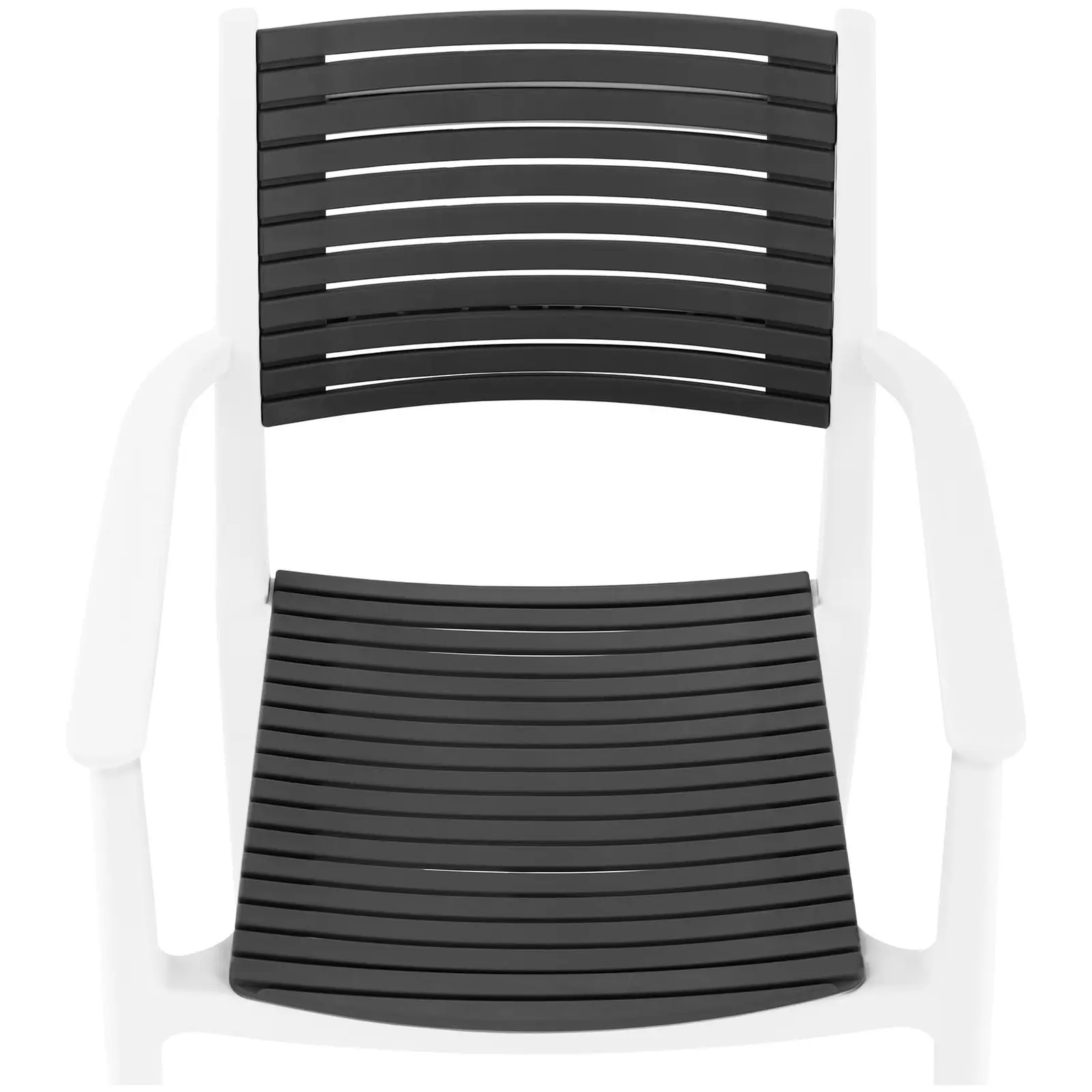 Krzesła - 4 szt. - Royal Catering - do 150 kg - oparcia ażurowe - podłokietniki - szare
