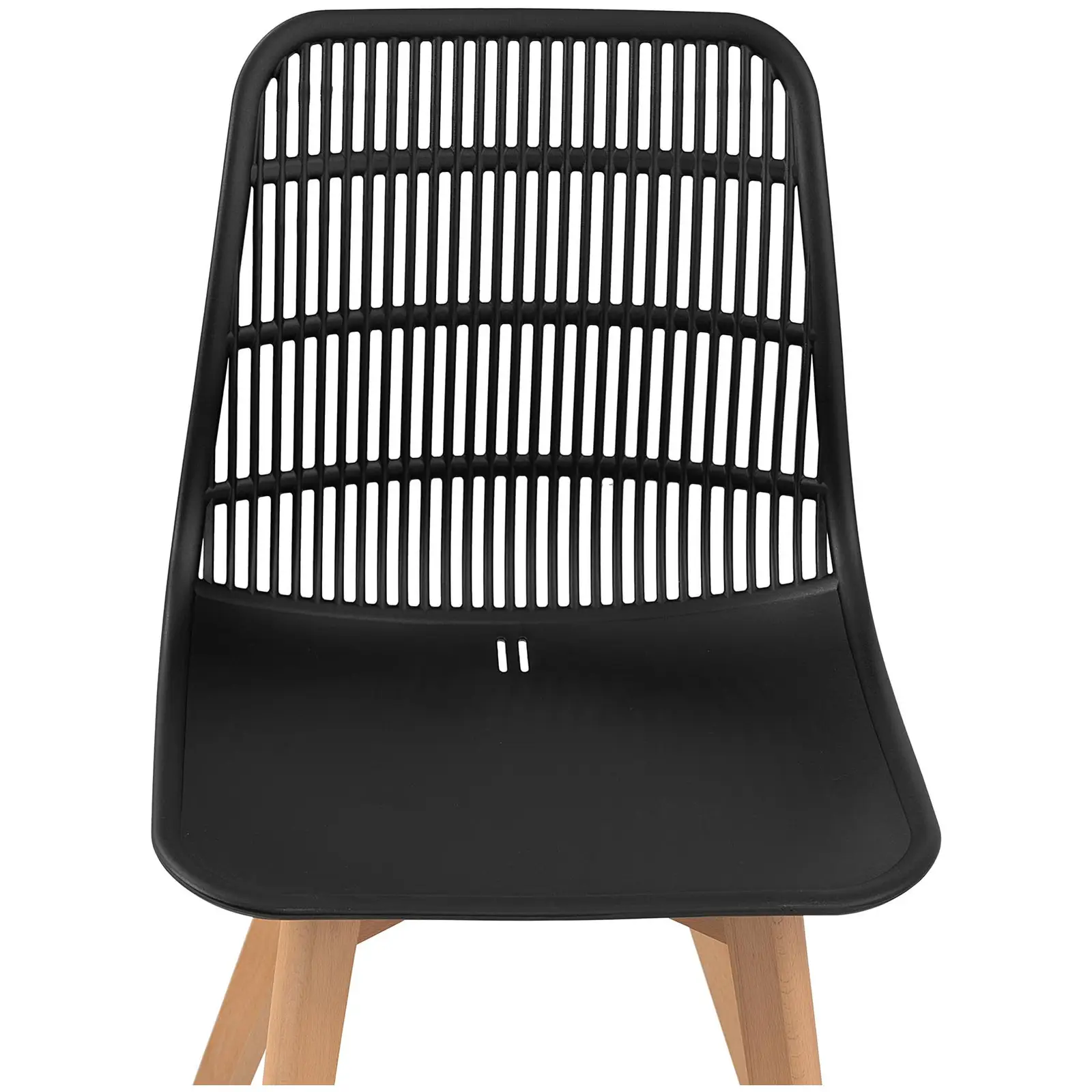 Krzesła - 2 szt. - do 150 kg - siedziska 460 x 460 x 450 mm - czarne