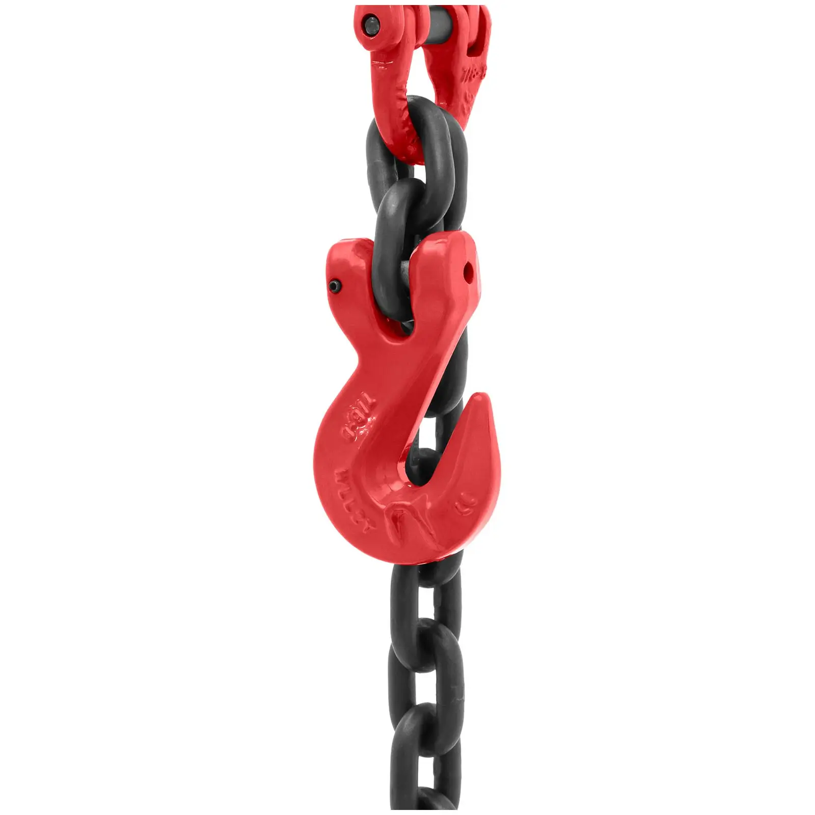 Zawiesie łańcuchowe - 2000 kg - 2 m - czarne/czerwone - skracacz łańcucha