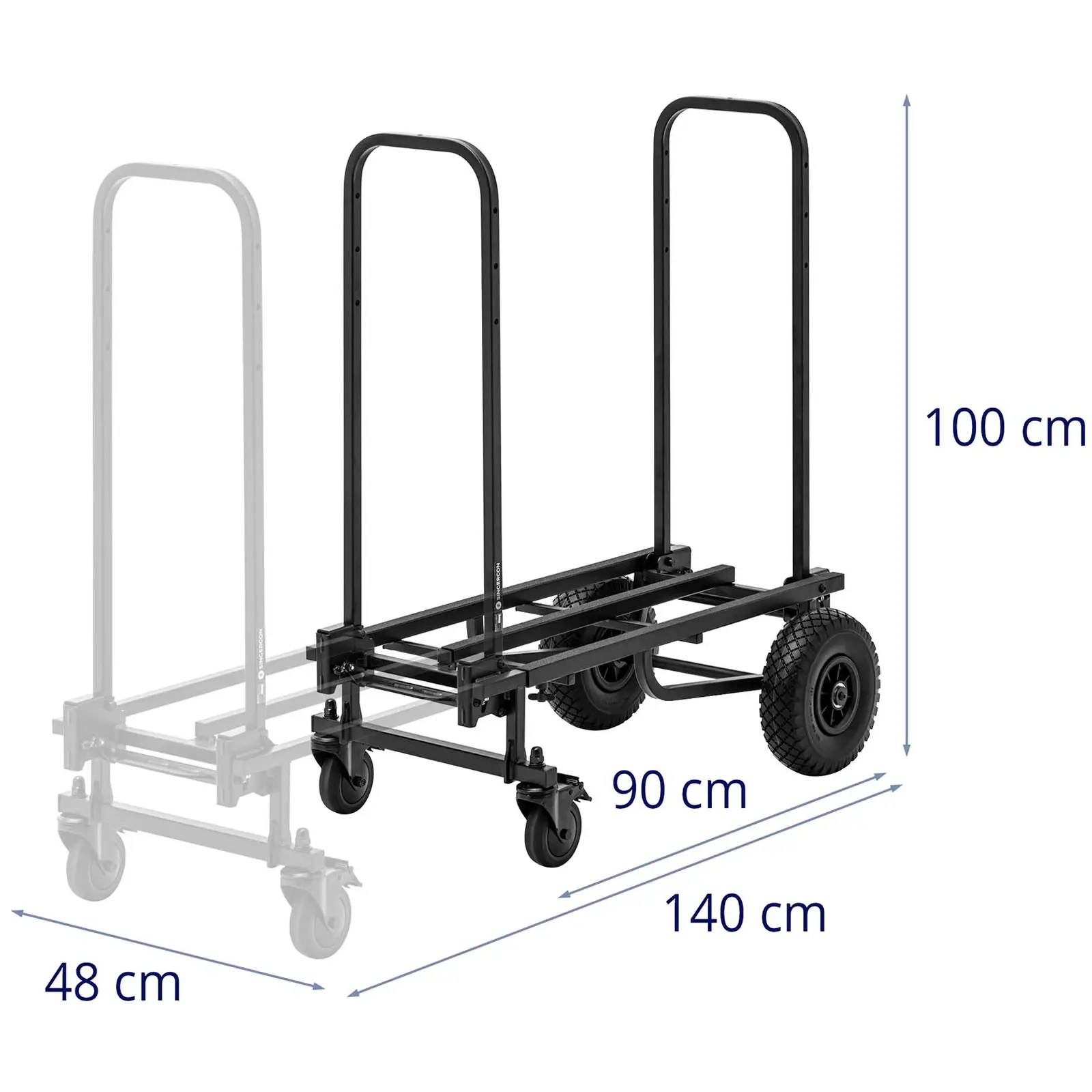 Wózek transportowy - 8 konfiguracji w 1 - 350 kg