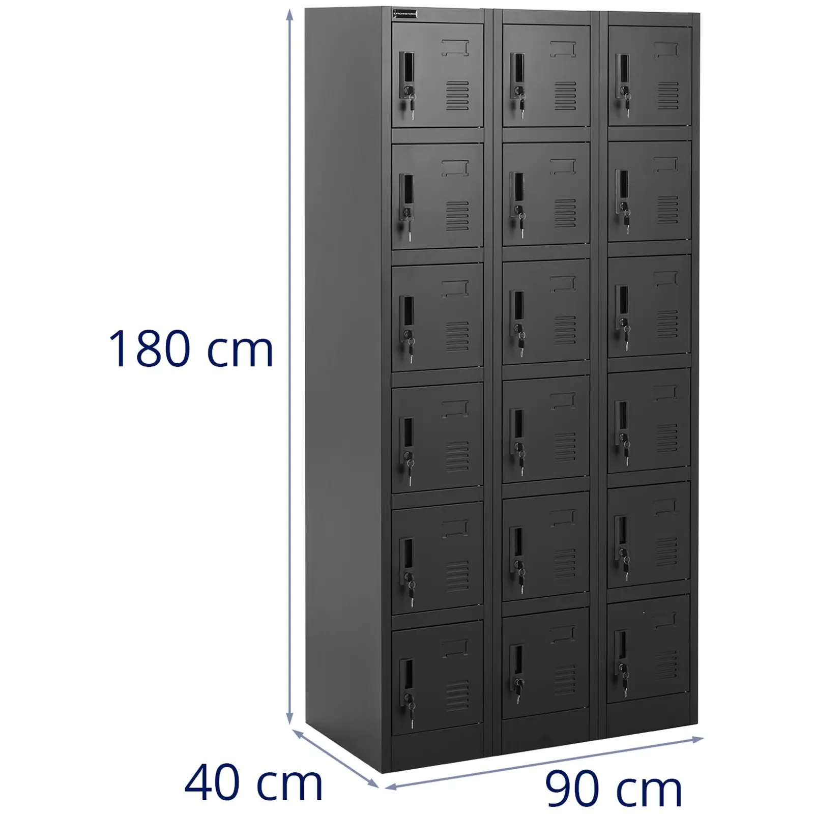 Szafa metalowa skrytkowa - 18 szafek - zamykana - 200 kg