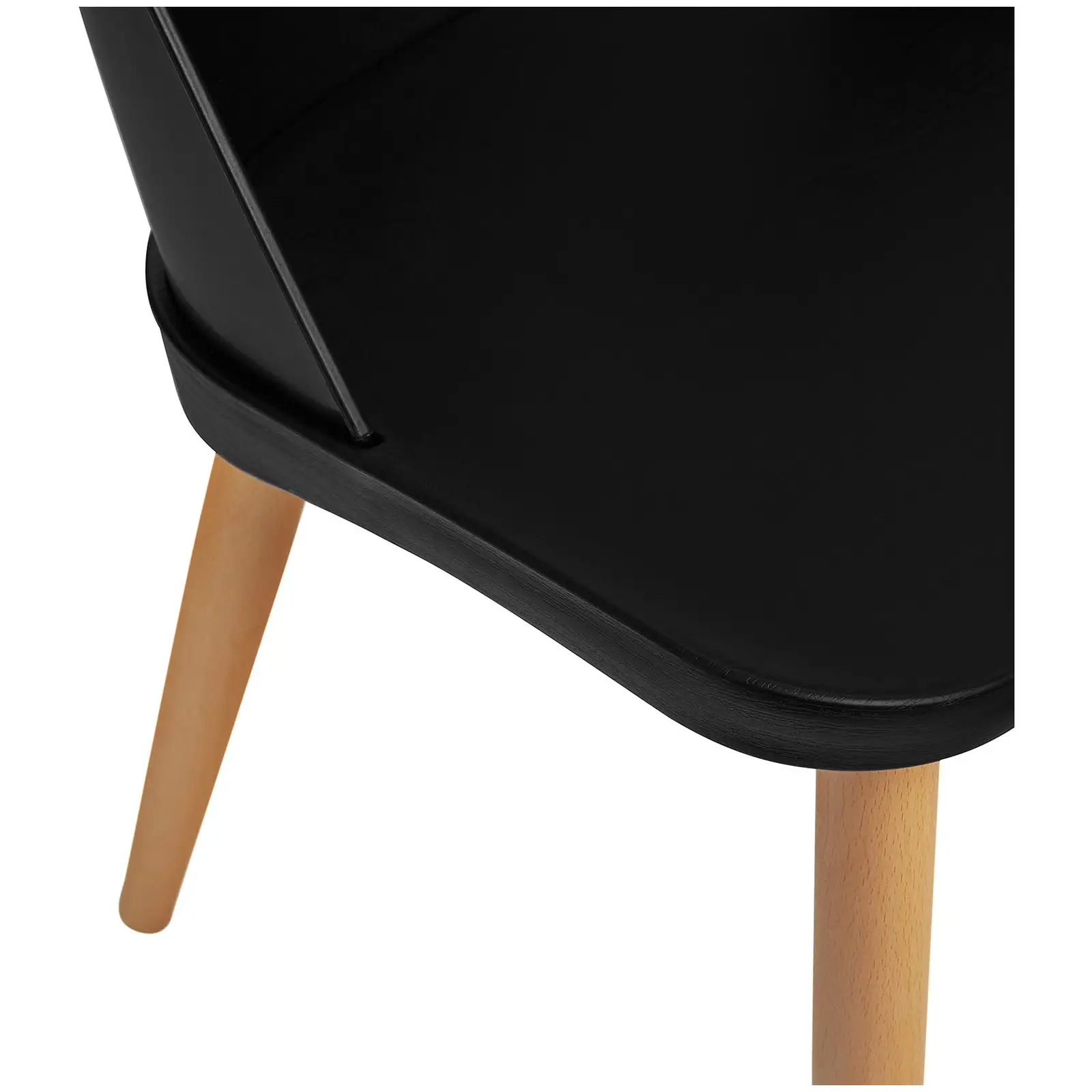 Krzesło - czarne - do 150 kg - 2 szt.
