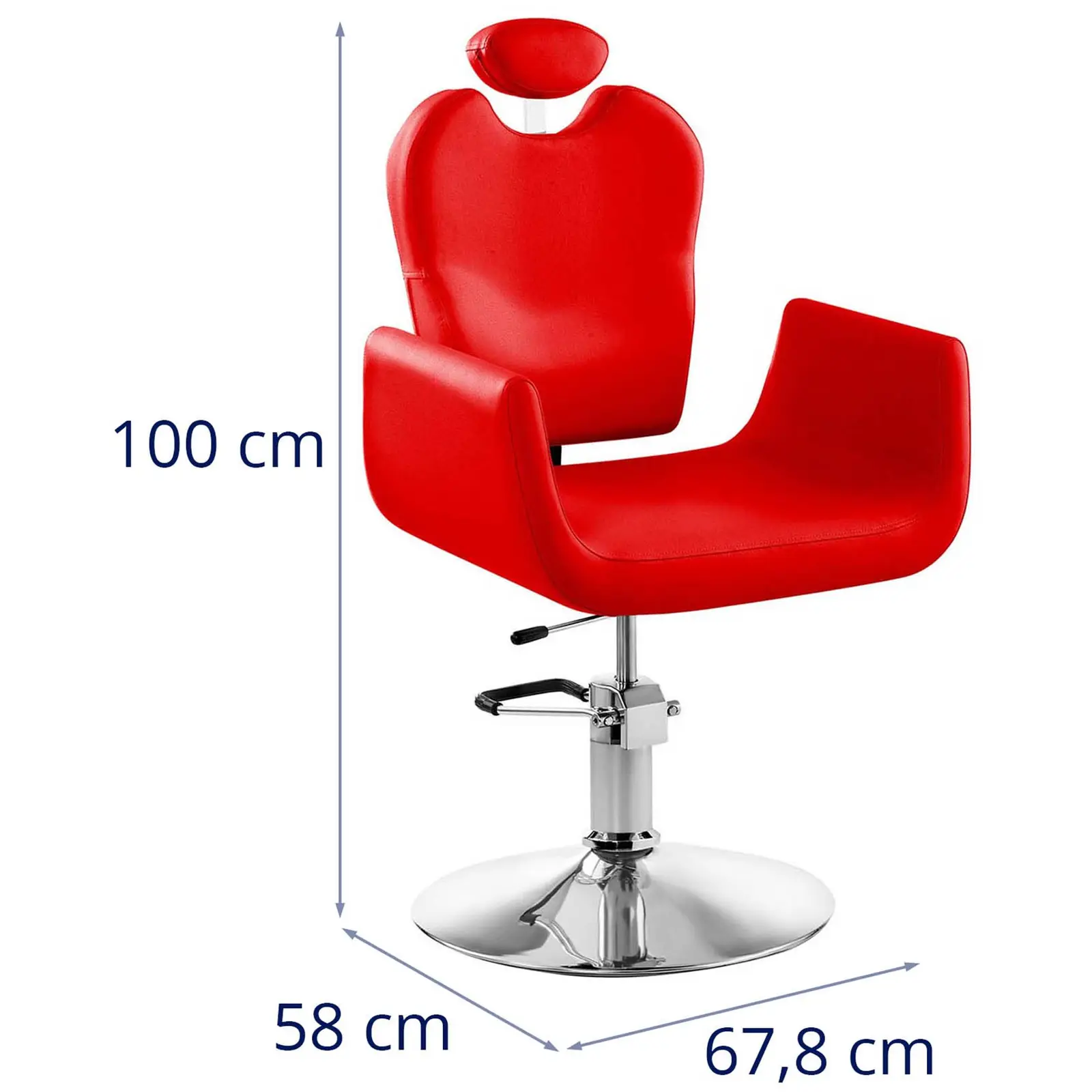 Fotel fryzjerski Physa Livorno czerwony