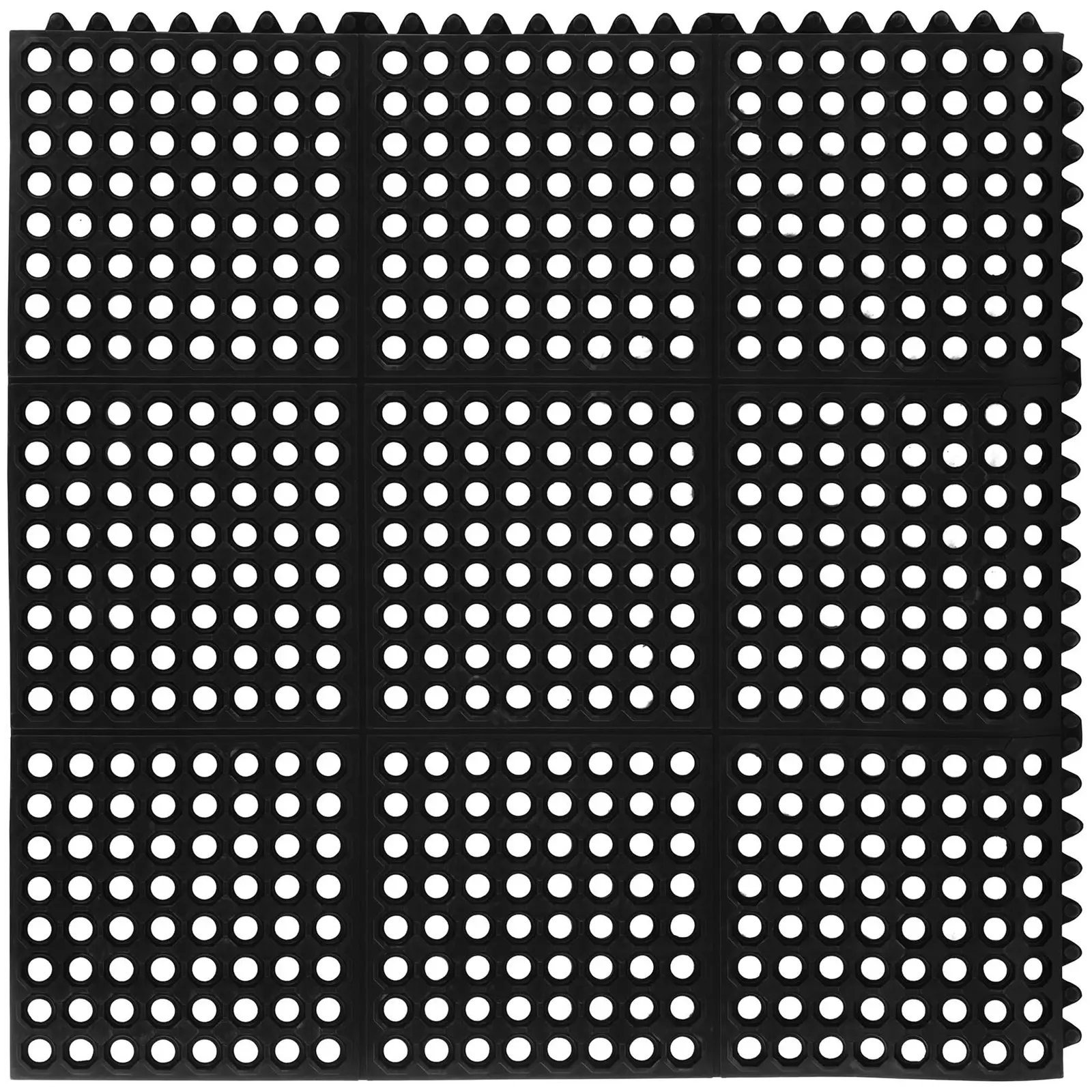 Mata gumowa  - 92 x 92 x 0.5 cm - czarna