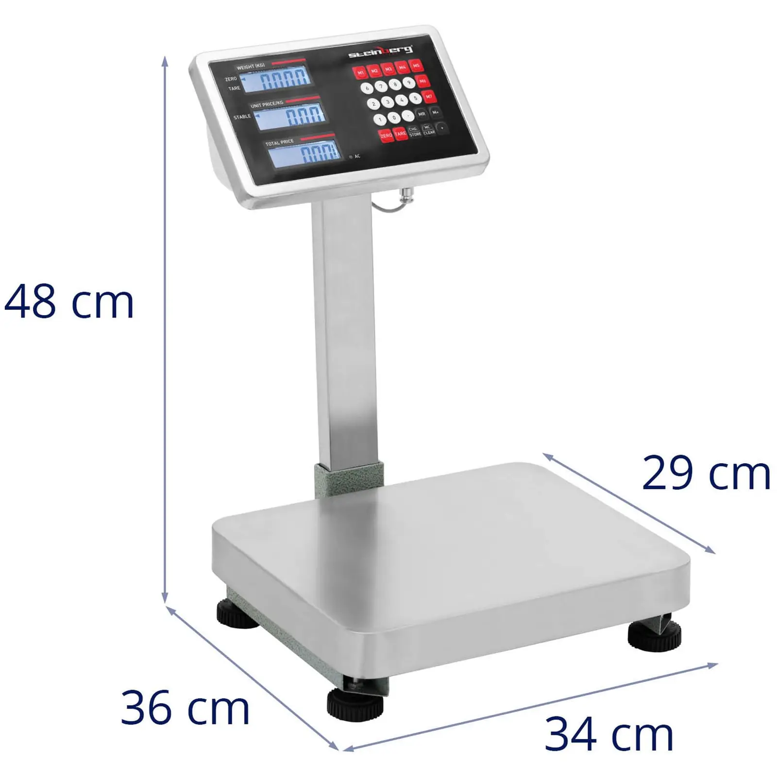 Waga kontrolna - 60 kg / 0,005 kg - 290 x 340 x 92 mm - kg - LCD