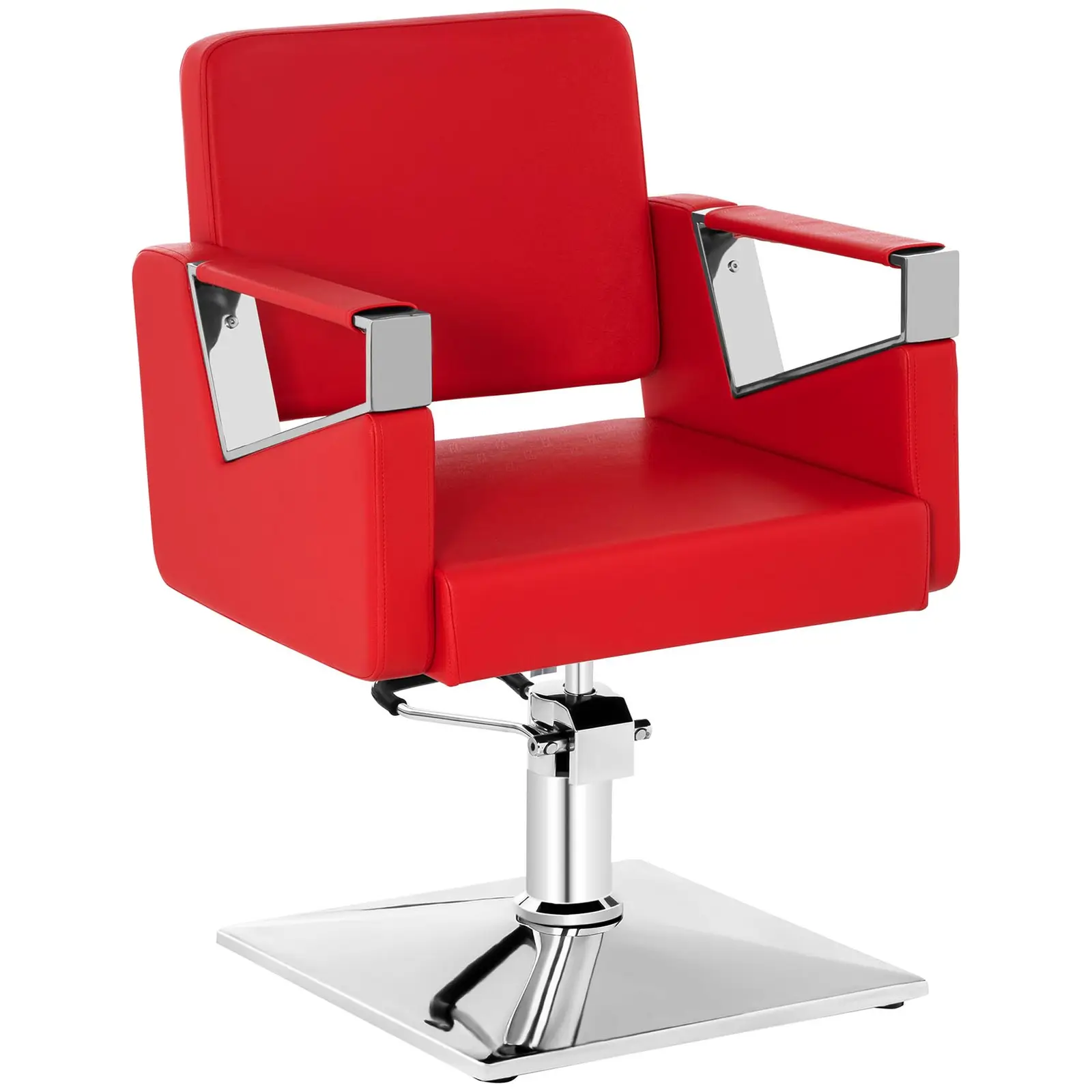 Fotel fryzjerski - 445 - 550 mm - 200 kg - Czerwony