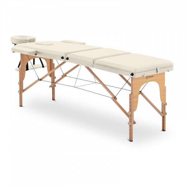 Składany stół do masażu - 185 x 60 x 60 - 85 cm - 227 kg - Beżowy