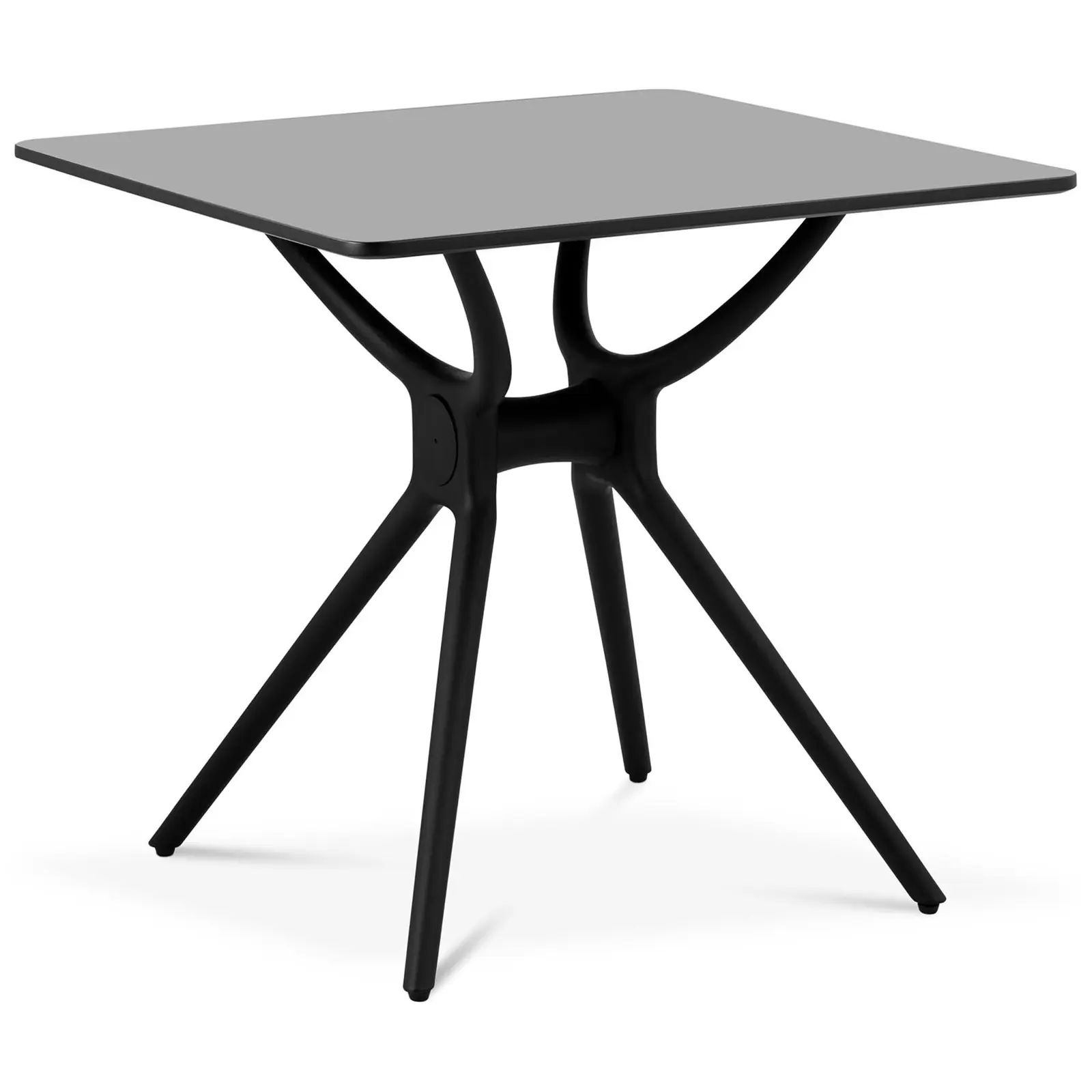 Stół - kwadratowy - 80 x 80 cm - czarny