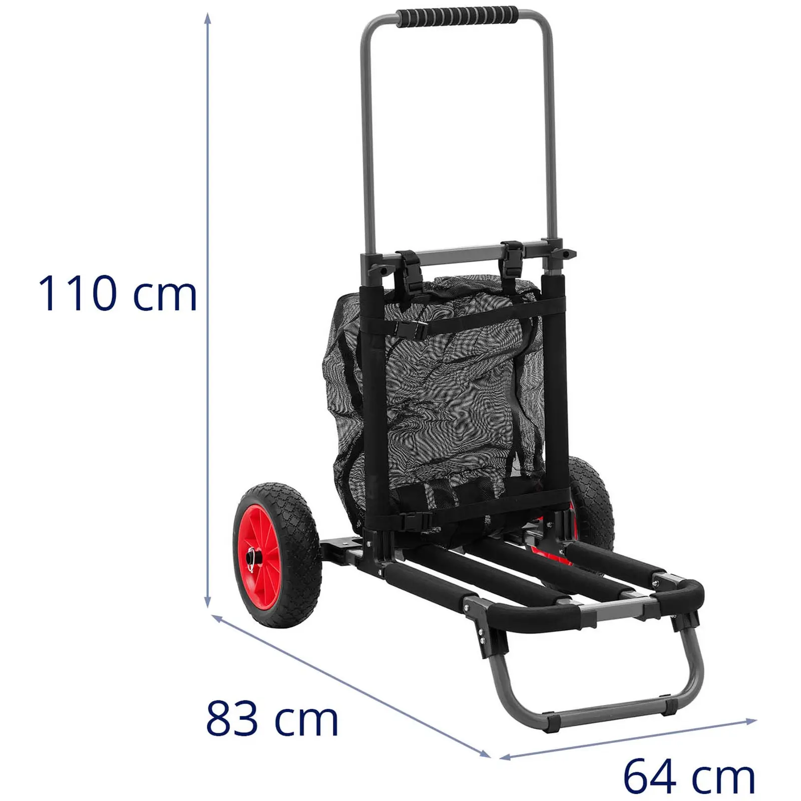 Wózek plażowy - składany - 75 kg - 800-1100 mm