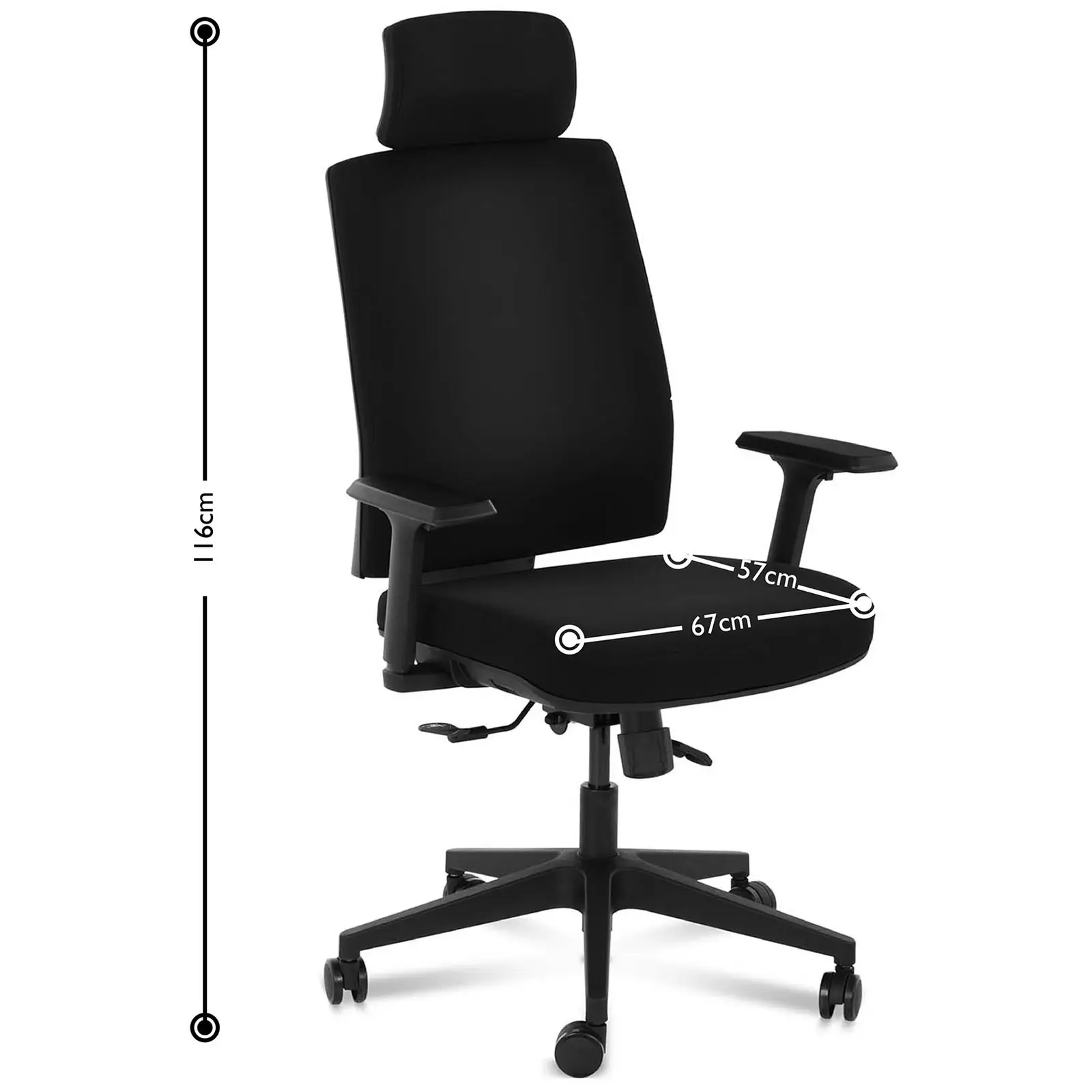 Fotel biurowy - podłokietniki - 200 kg