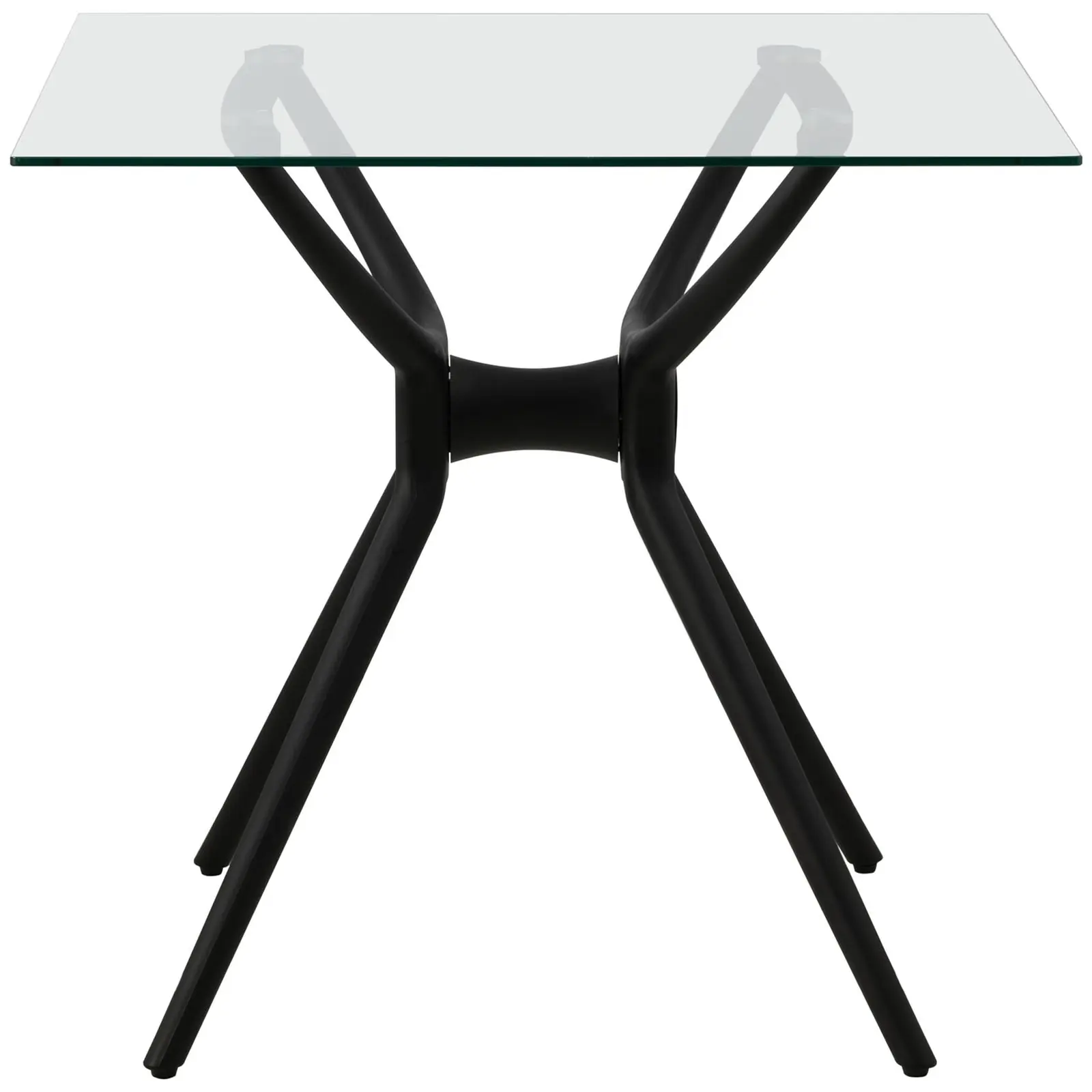 Stół - kwadratowy - 80 x 80 cm - szklany blat