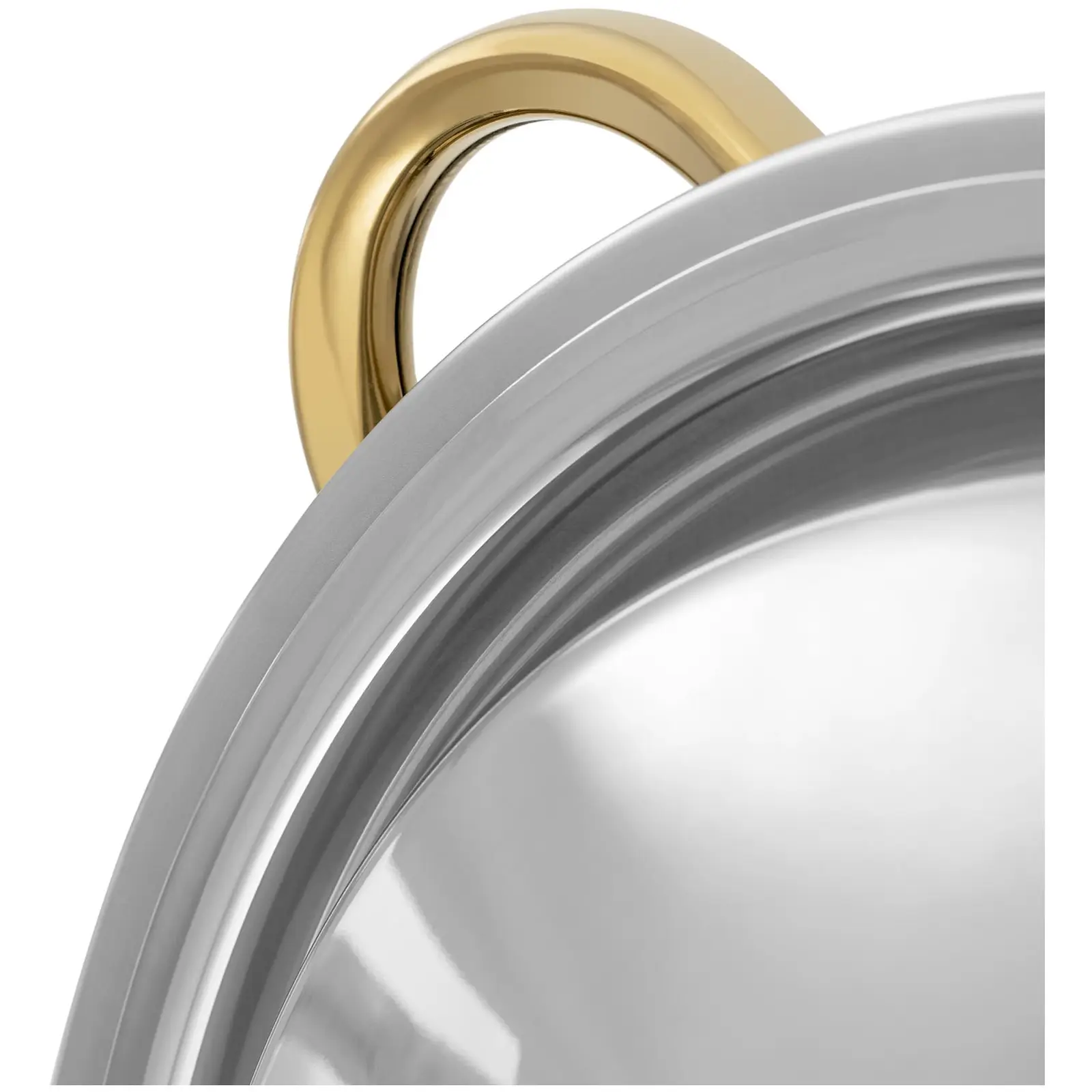 Podgrzewacz do potraw - okrągły - złote akcenty - 4,5 l - 1 pojemnik na paliwo - Royal Catering