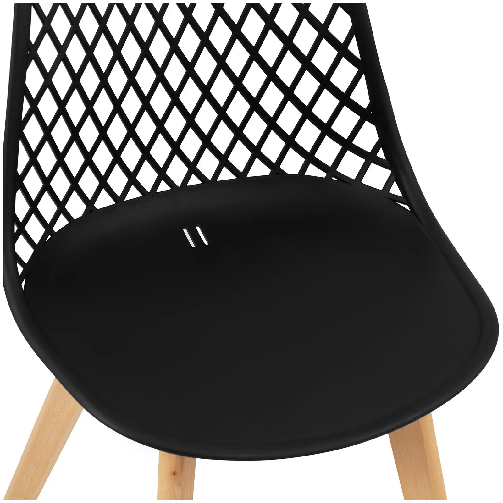 Krzesło - 4 szt. - maks. 150 kg - siedzisko 470 x 390 x 430 mm - czarne