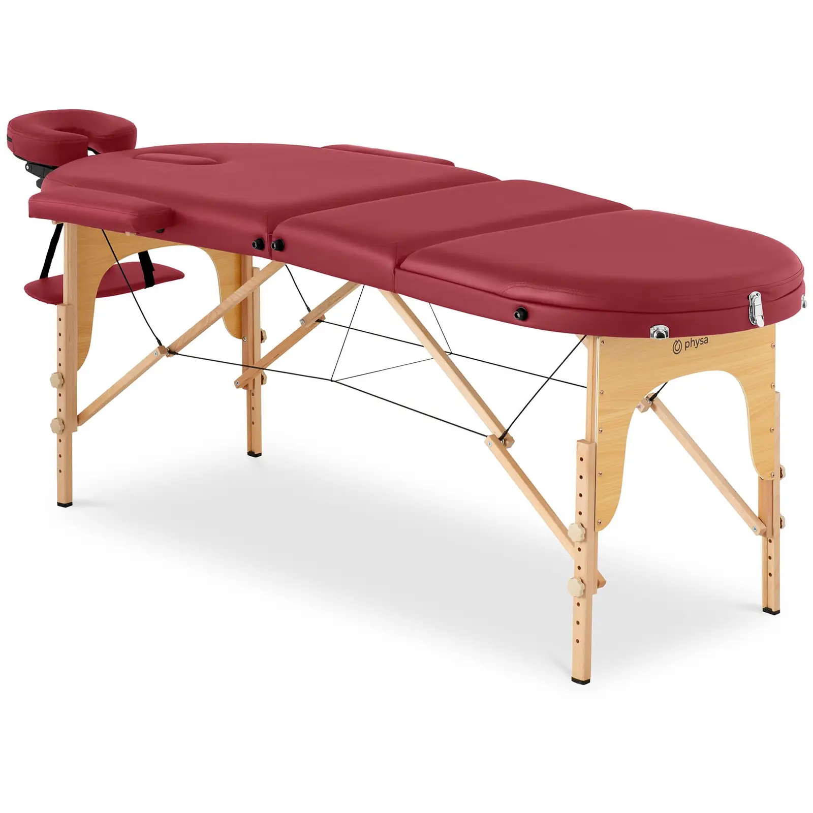 Składany stół do masażu - 185-211 x 70-88 x 63-85  cm - 227 kg - Czerwony