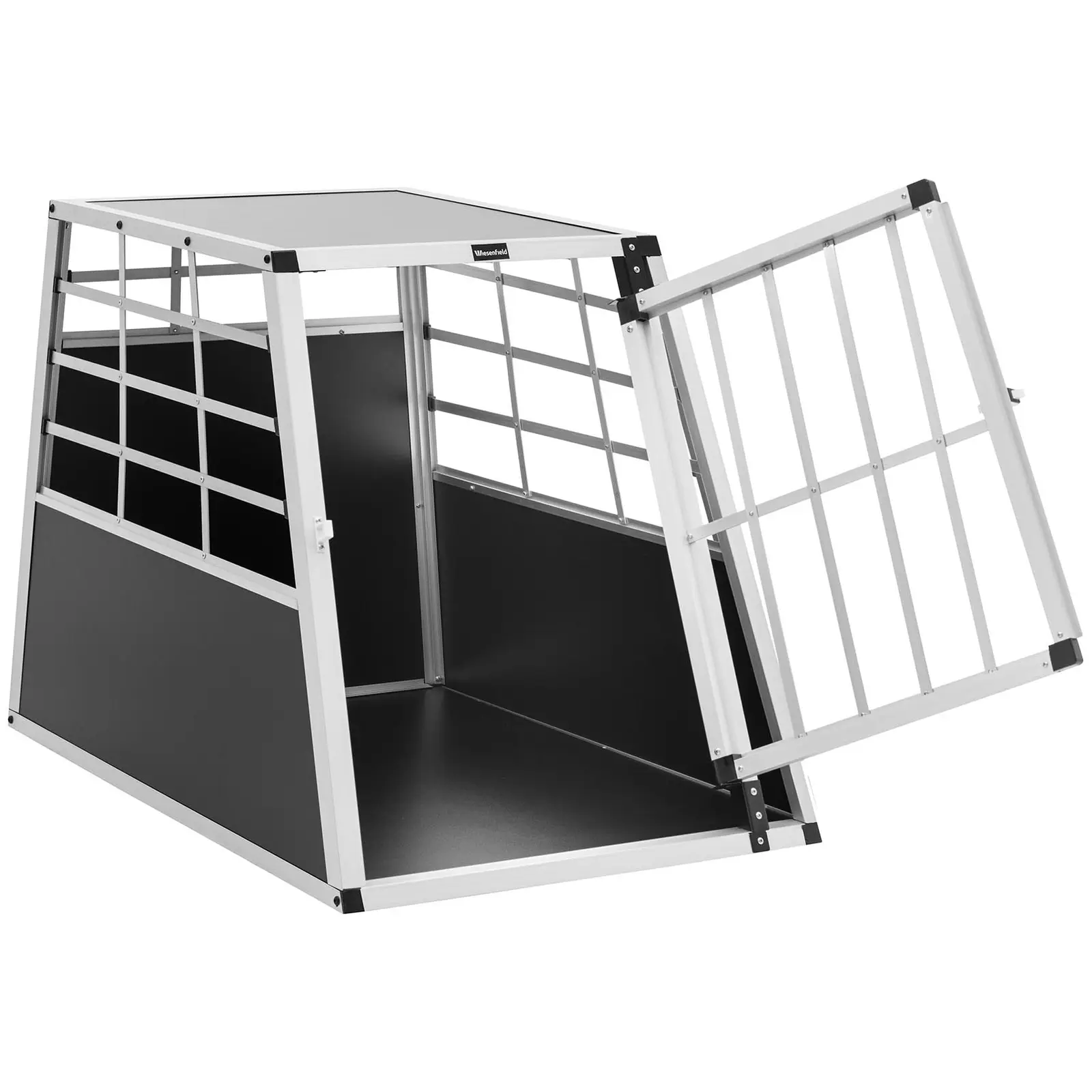 Transporter dla psa - aluminiowy - kształt trapezu - 91 x 65 x 70 cm
