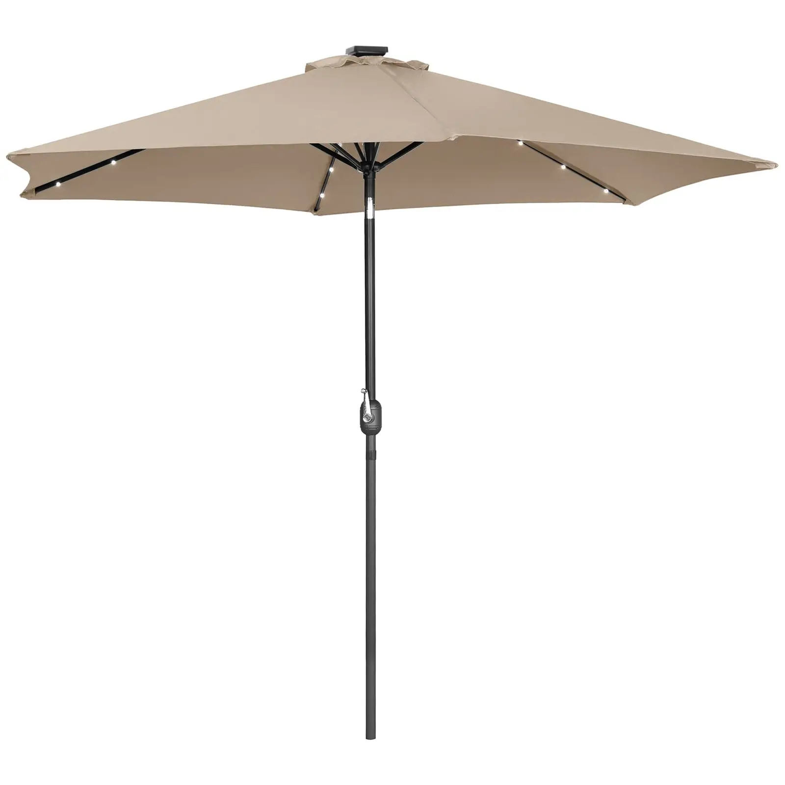 Parasol ogrodowy stojący - Ø300 cm - kremowy - LED