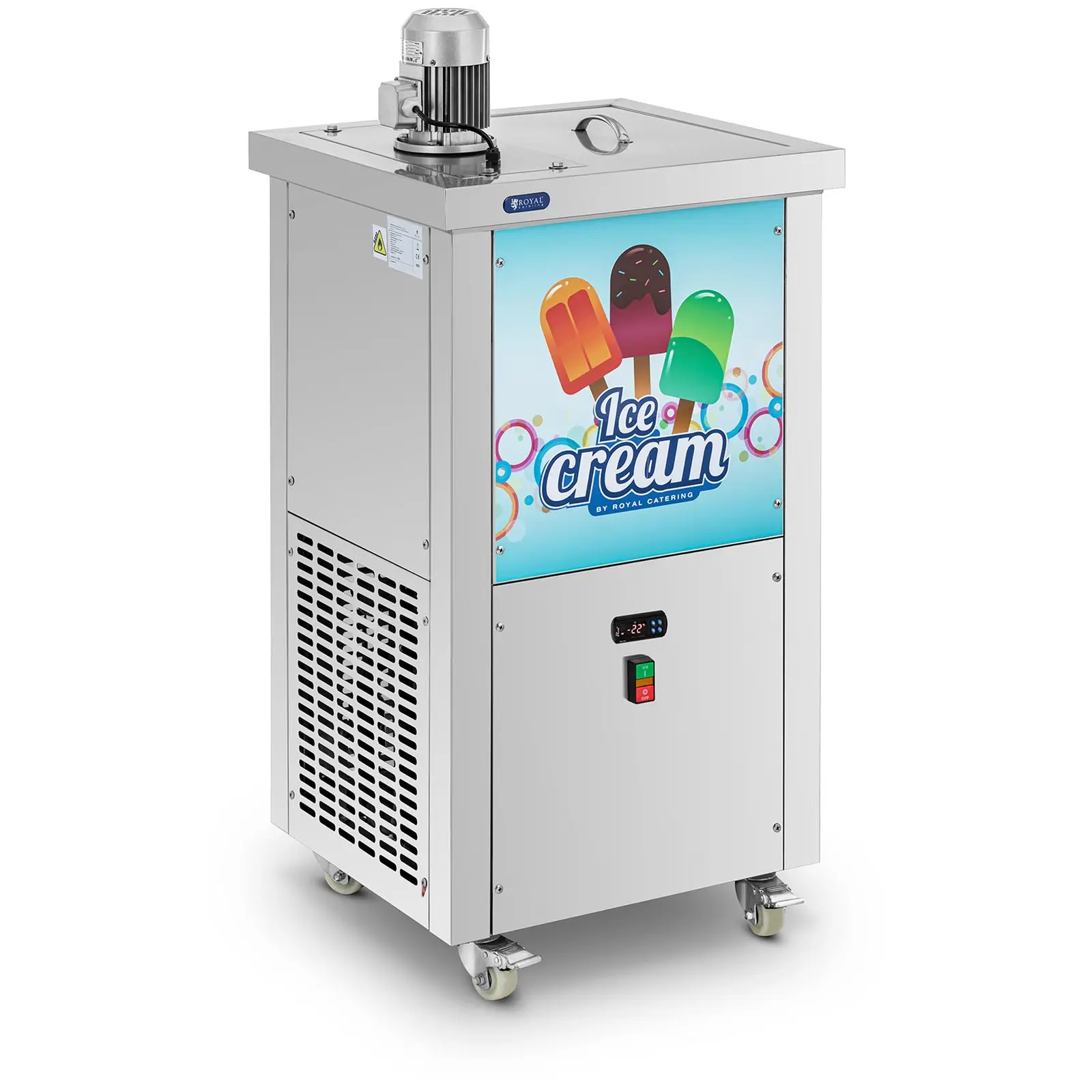 Maszyna do lodów - do lodów na patyku (80 ml) - 40 sztuk (15 min) / 3000 sztuk (dzień) - Royal Catering