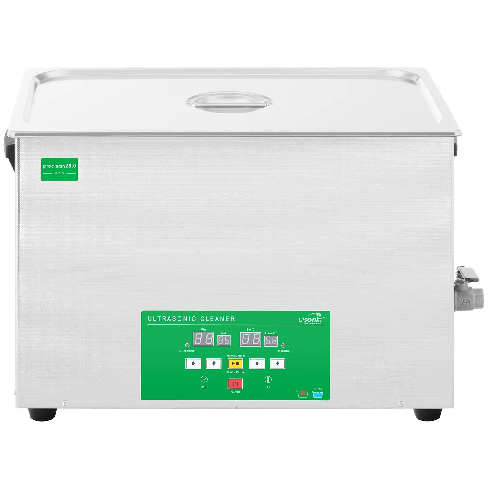 Myjka ultradźwiękowa - 28 litrów - 480 W - Memory Quick Eco