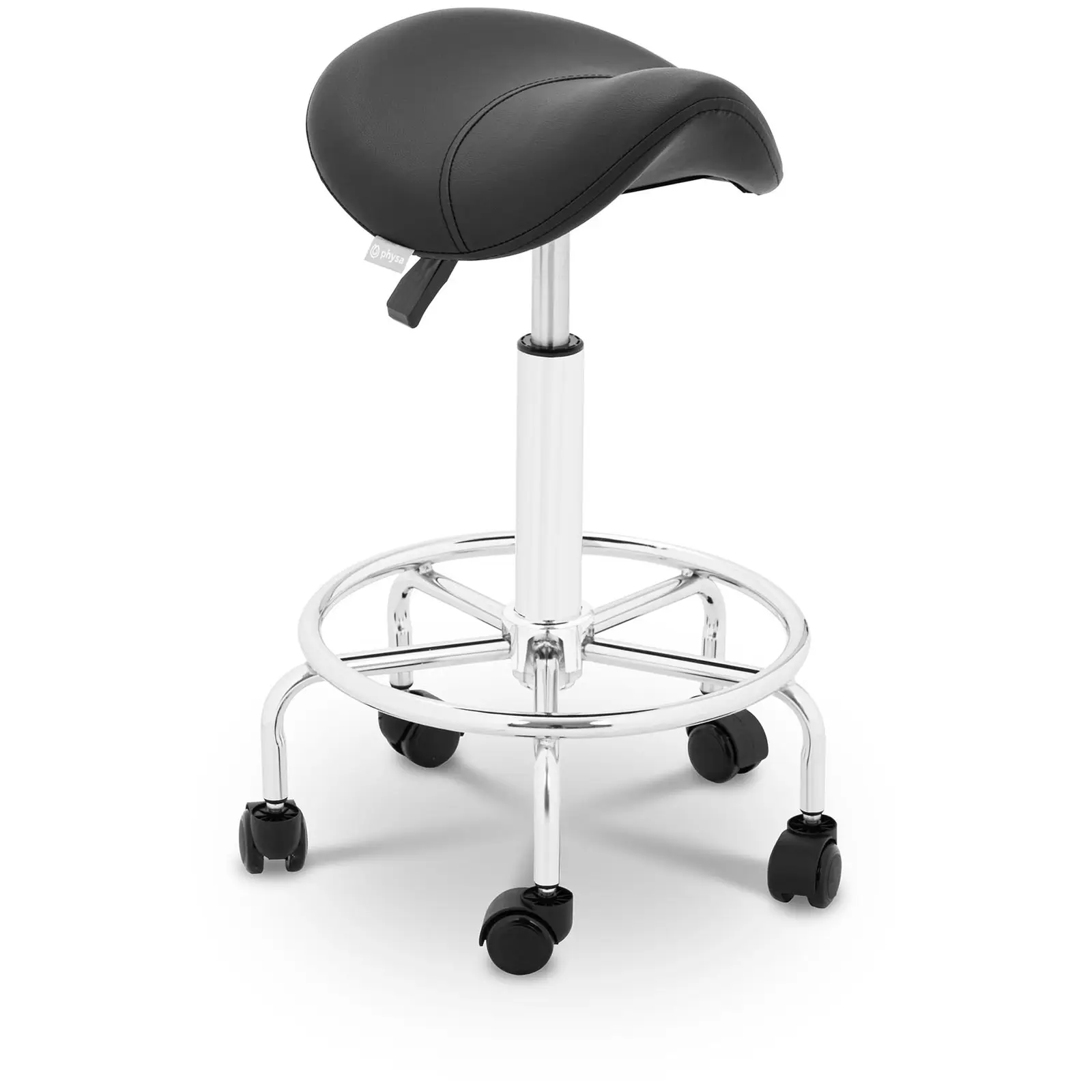 Krzesło siodłowe - 555-695 mm - 150 kg - Czarny