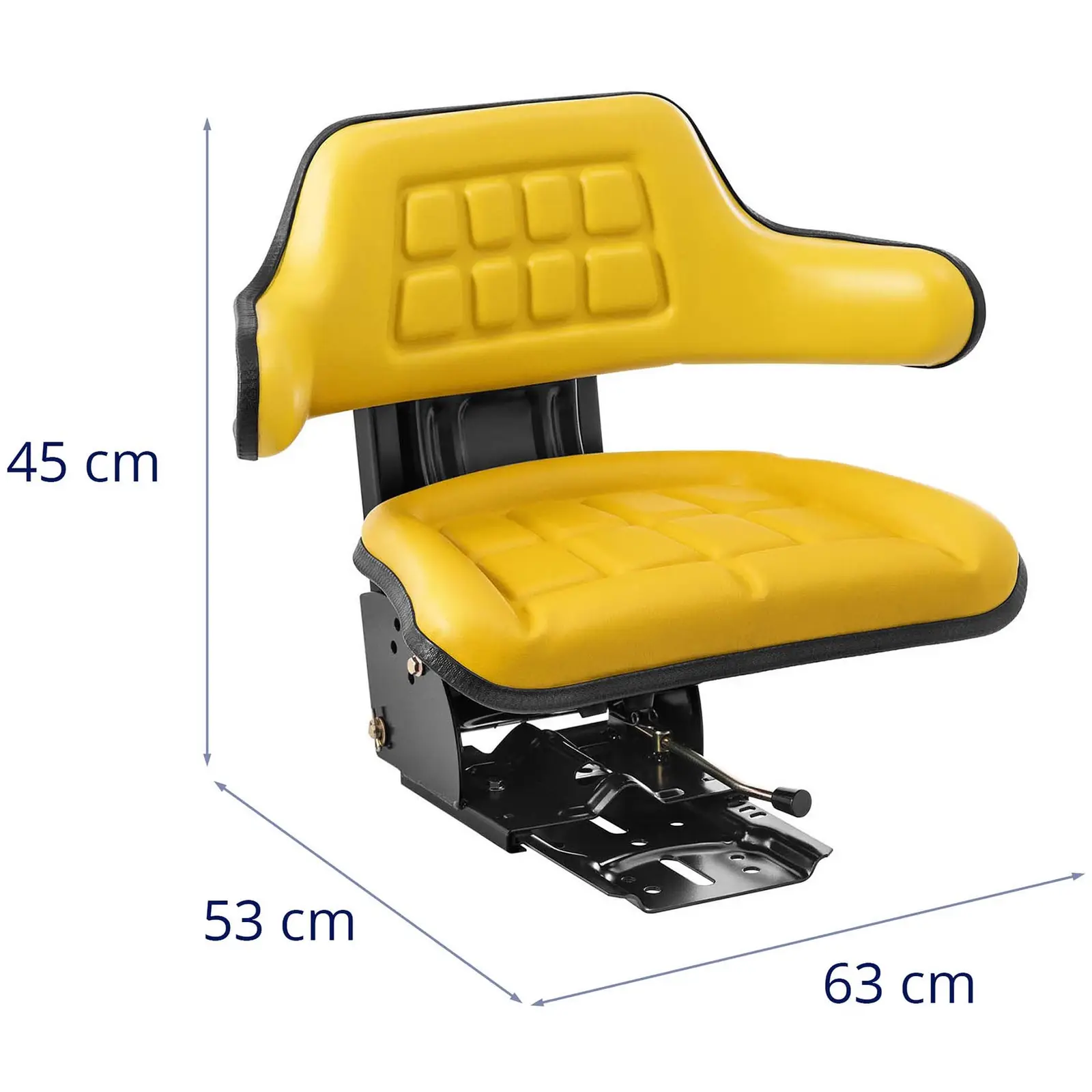 Siedzenie do ciągnika - 49 x 35 cm - zawieszenie 80 mm - regulowane