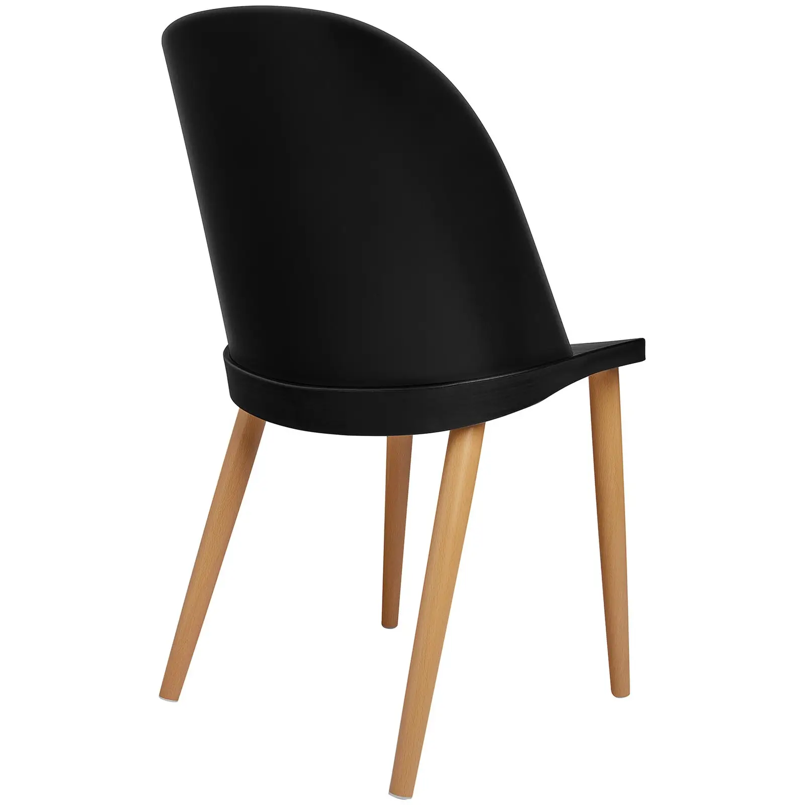 Krzesło - czarne - do 150 kg - 2 szt.