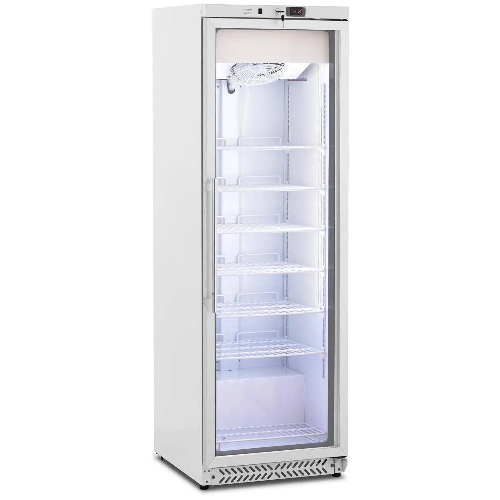 Zamrażarka szufladowa - 380 l - Royal Catering - szklane drzwi - biała - czynnik chłodniczy R290