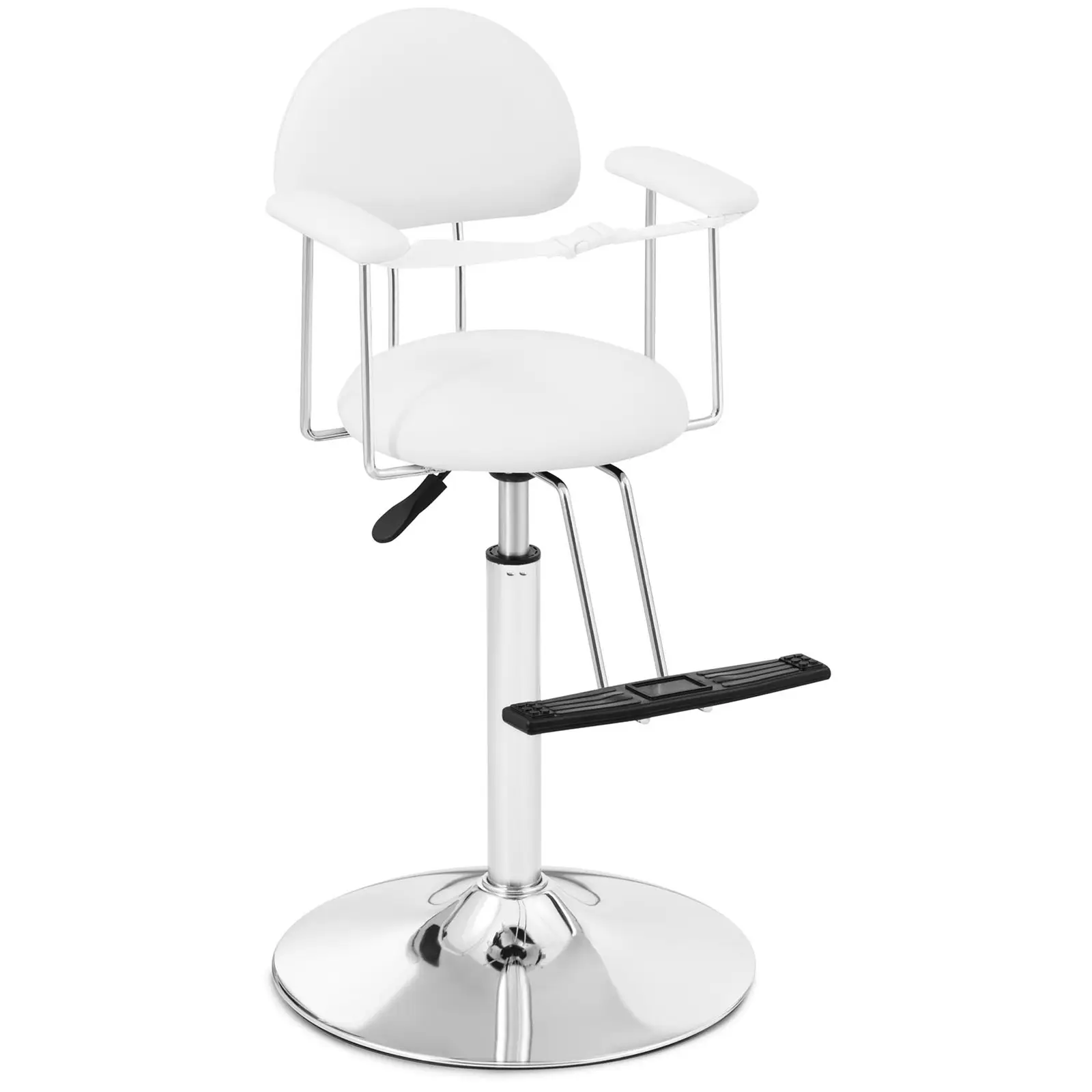 Fotel fryzjerski dla dzieci - 860-1110 mm - 125 kg - Biały