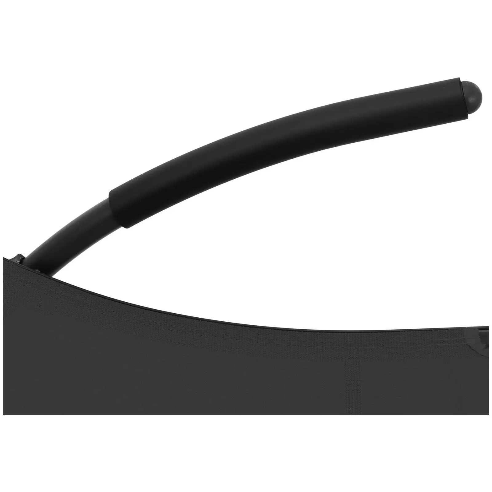 Leżak - czarny - stalowa rama - kształt fali