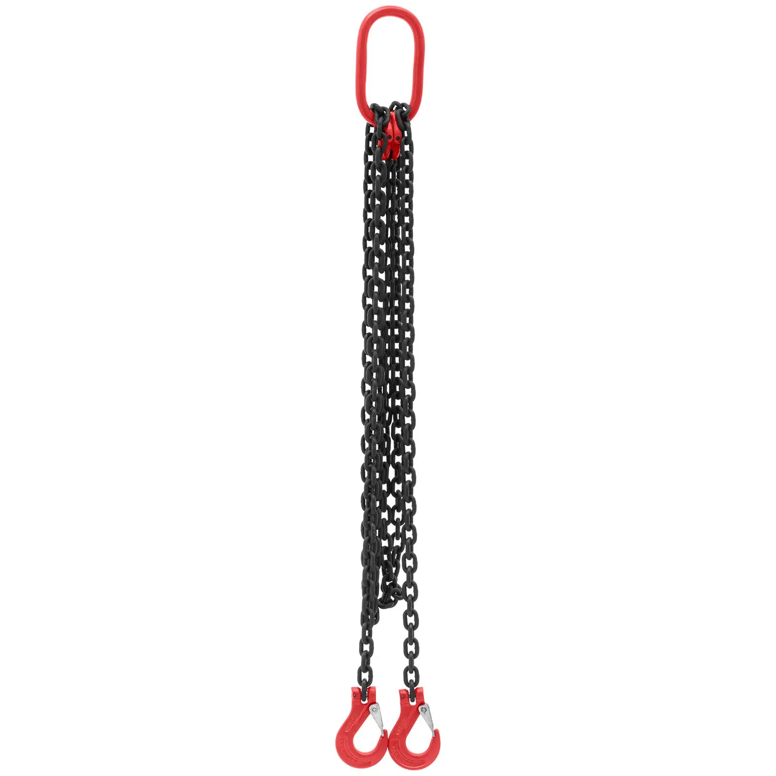 Zawiesie łańcuchowe - 1600 kg - 2 x 2 m - czarne/czerwone